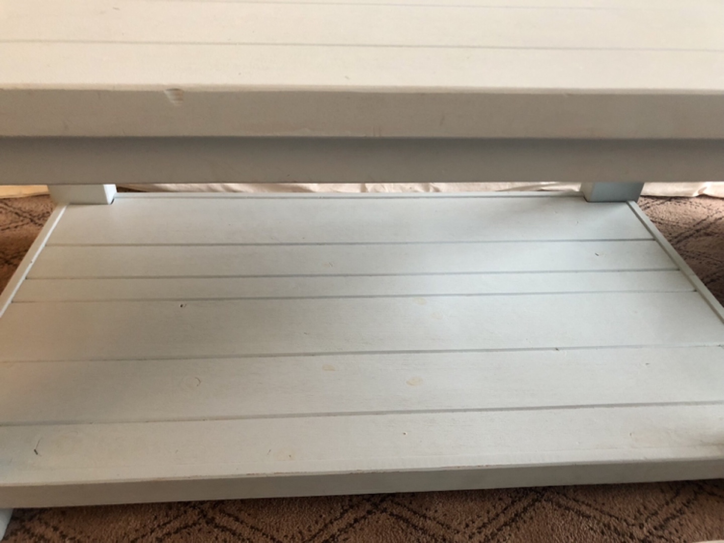 Light Blue Coffee Table with Shelf - photo 4