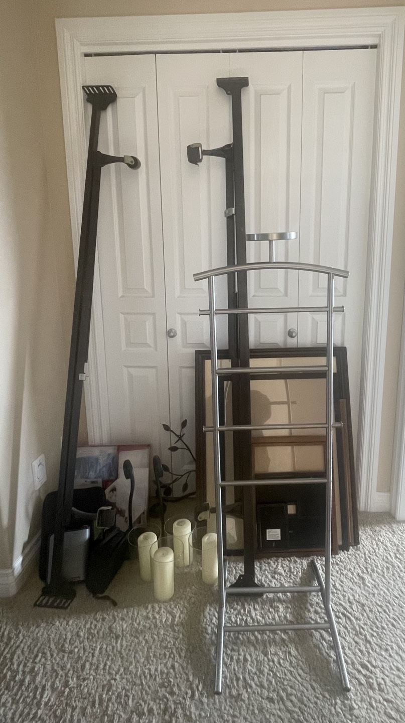 Queen bed frame + house hold lot