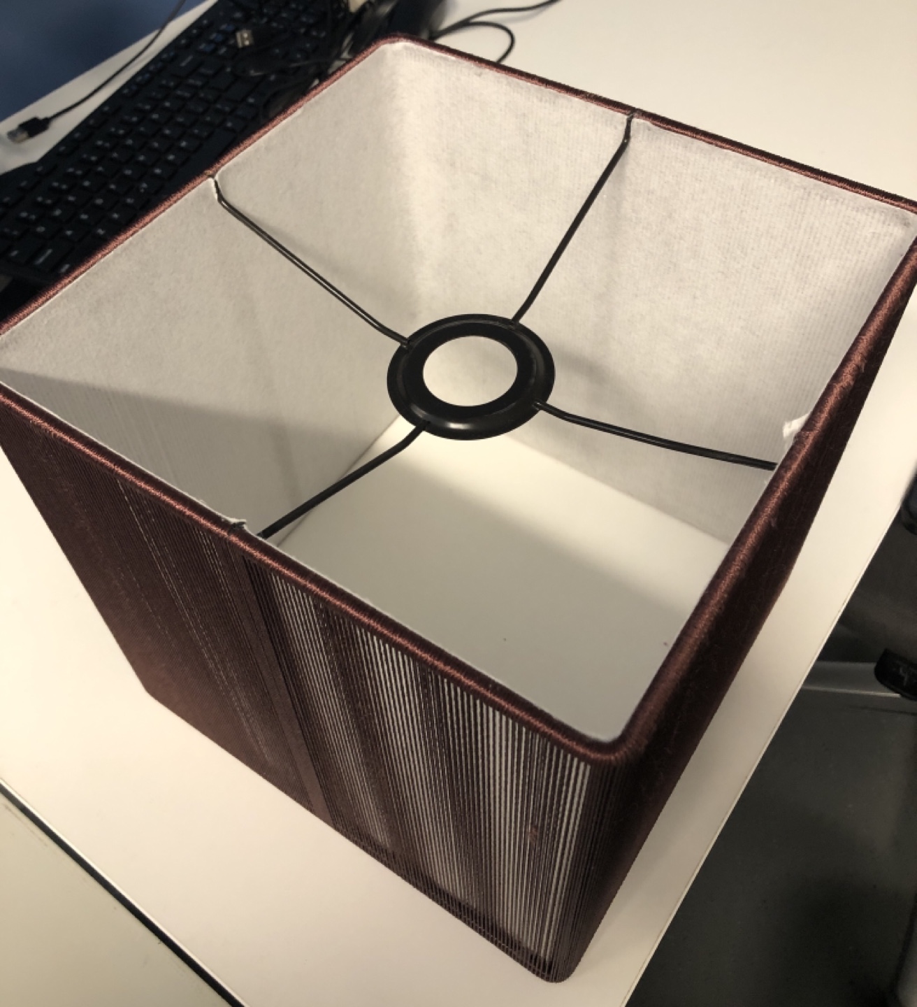 Dark Brown Square Lampshade - photo 3