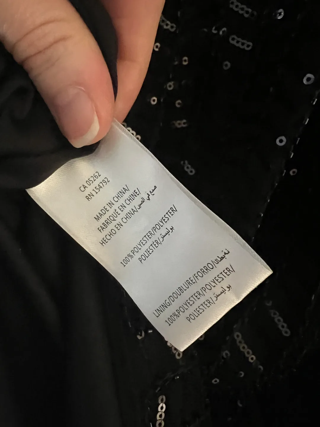 Black Sequin Mini Dress image indicator(4)