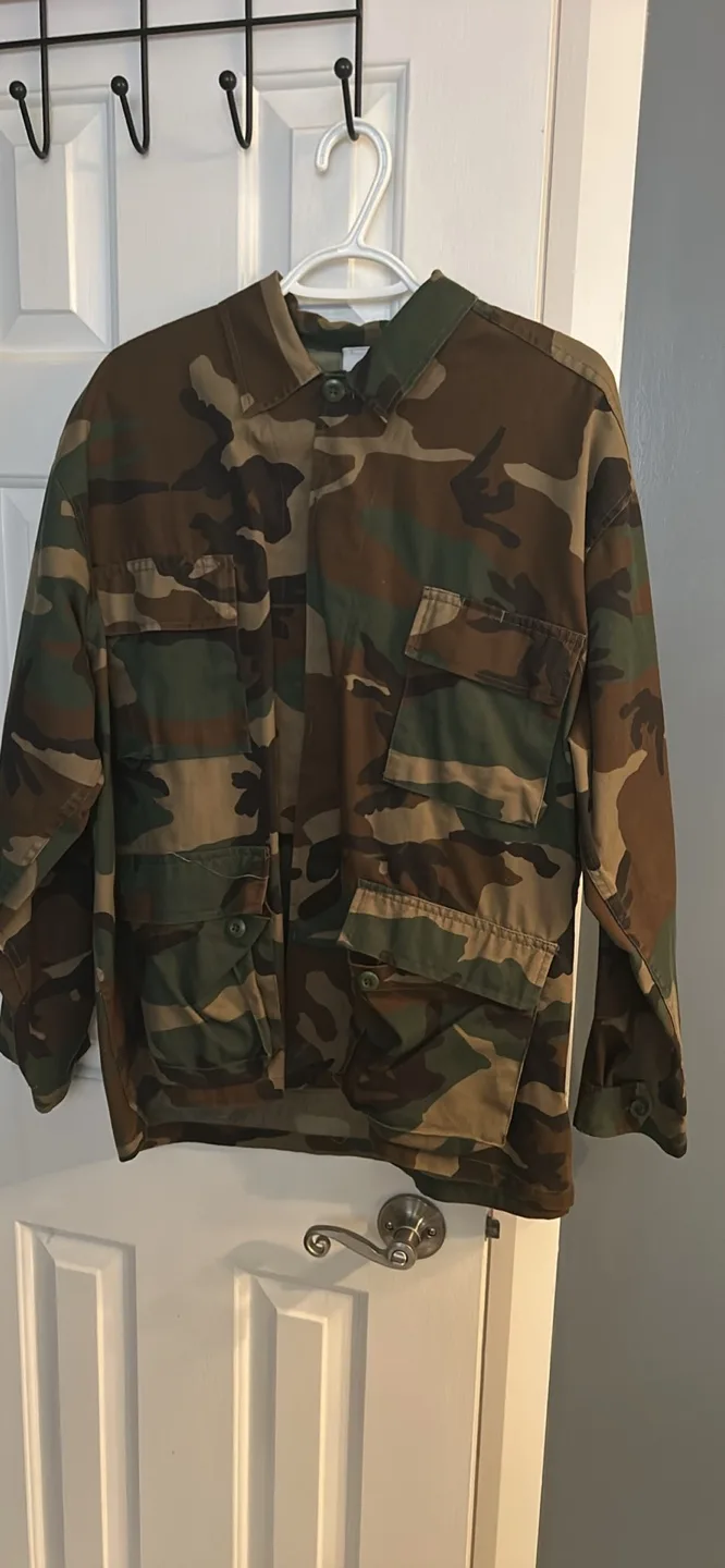WLKN X-Large Camo Shirt Jacket - Life of Pablo Style Jacket image indicator(2)