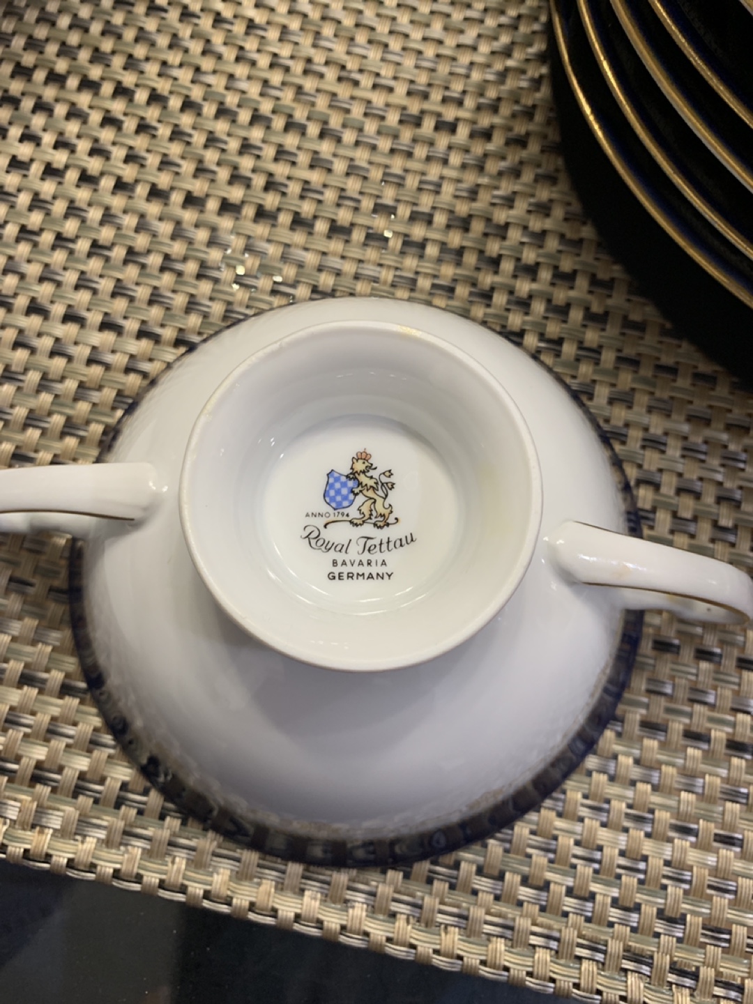 Royal Tettau Bavaria Germany Soup Bowls and Plates Set