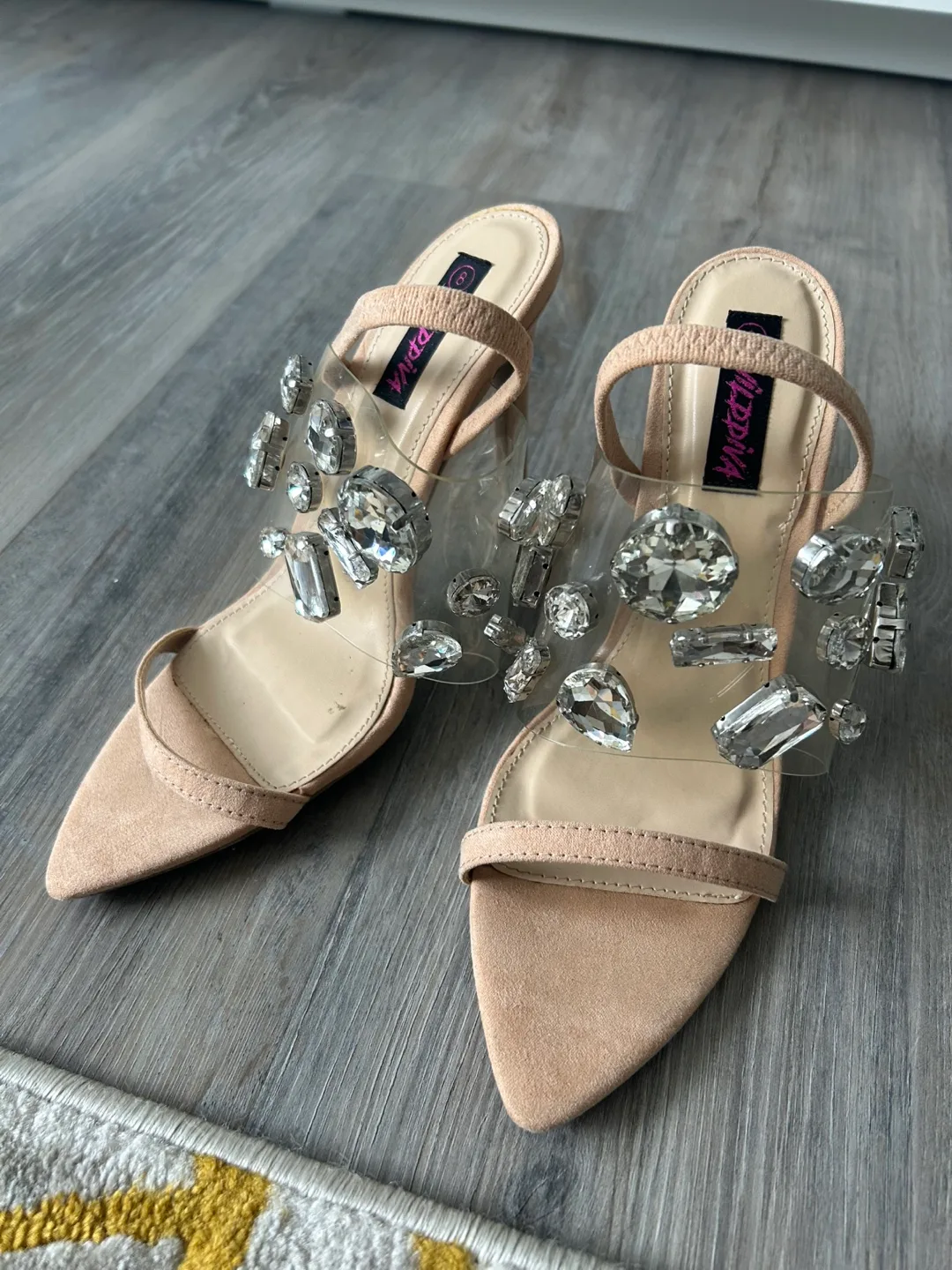 Nude Crystal Embellished Heels image indicator(2)