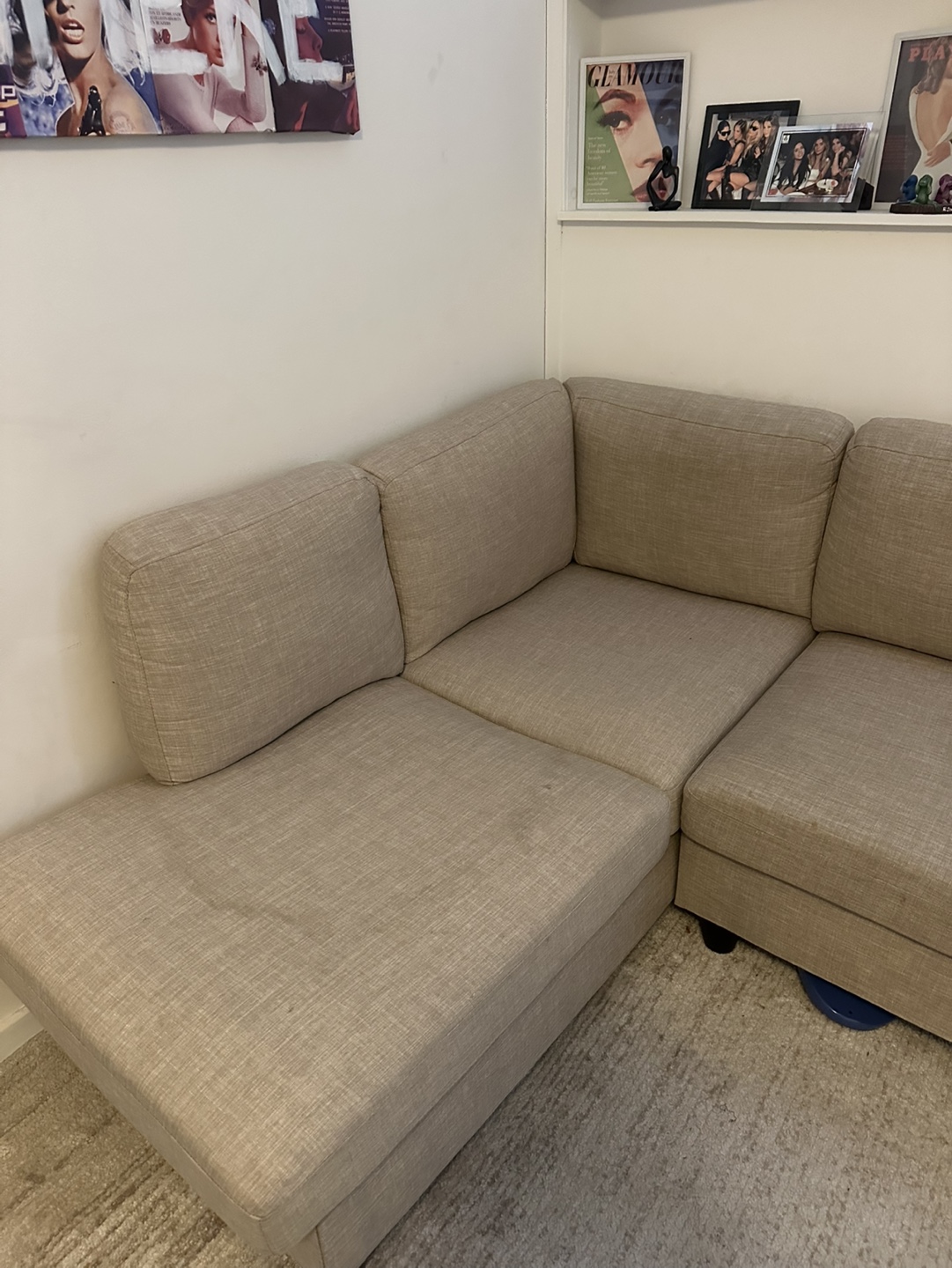 Beige Sectional Sofa - photo 2
