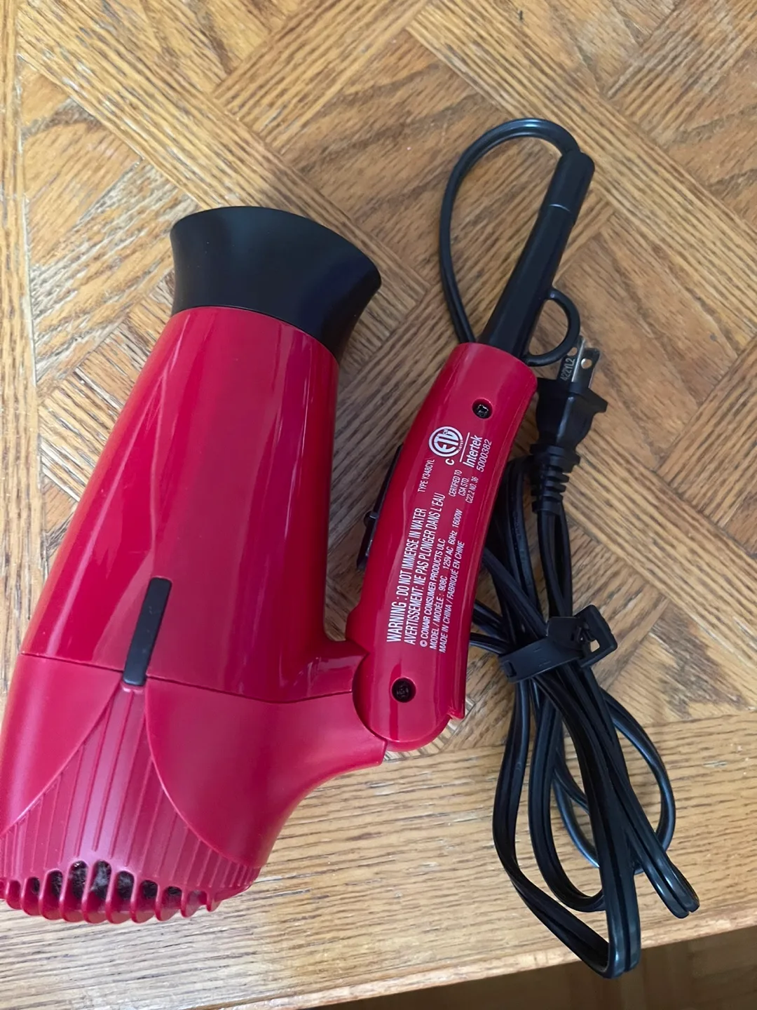 Conair Compact Travel Hair Dryer - Red image indicator(2)