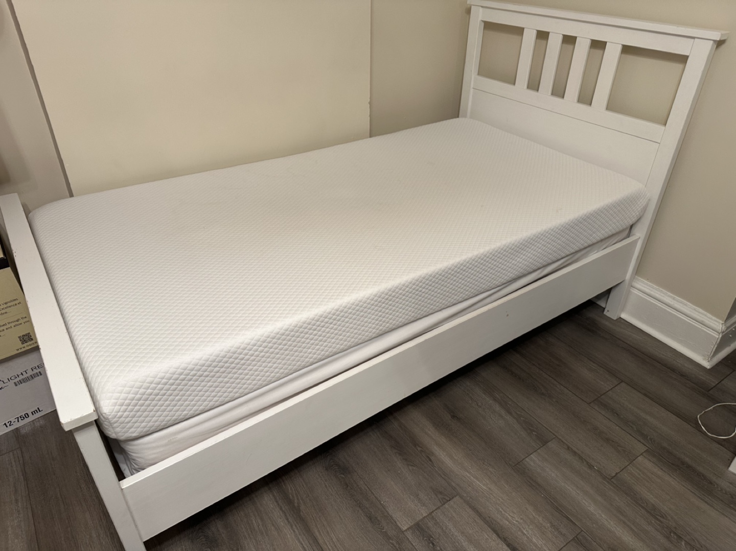 IKEA Hemnes Twin Bed Frame with Aveline by Modway Mattress