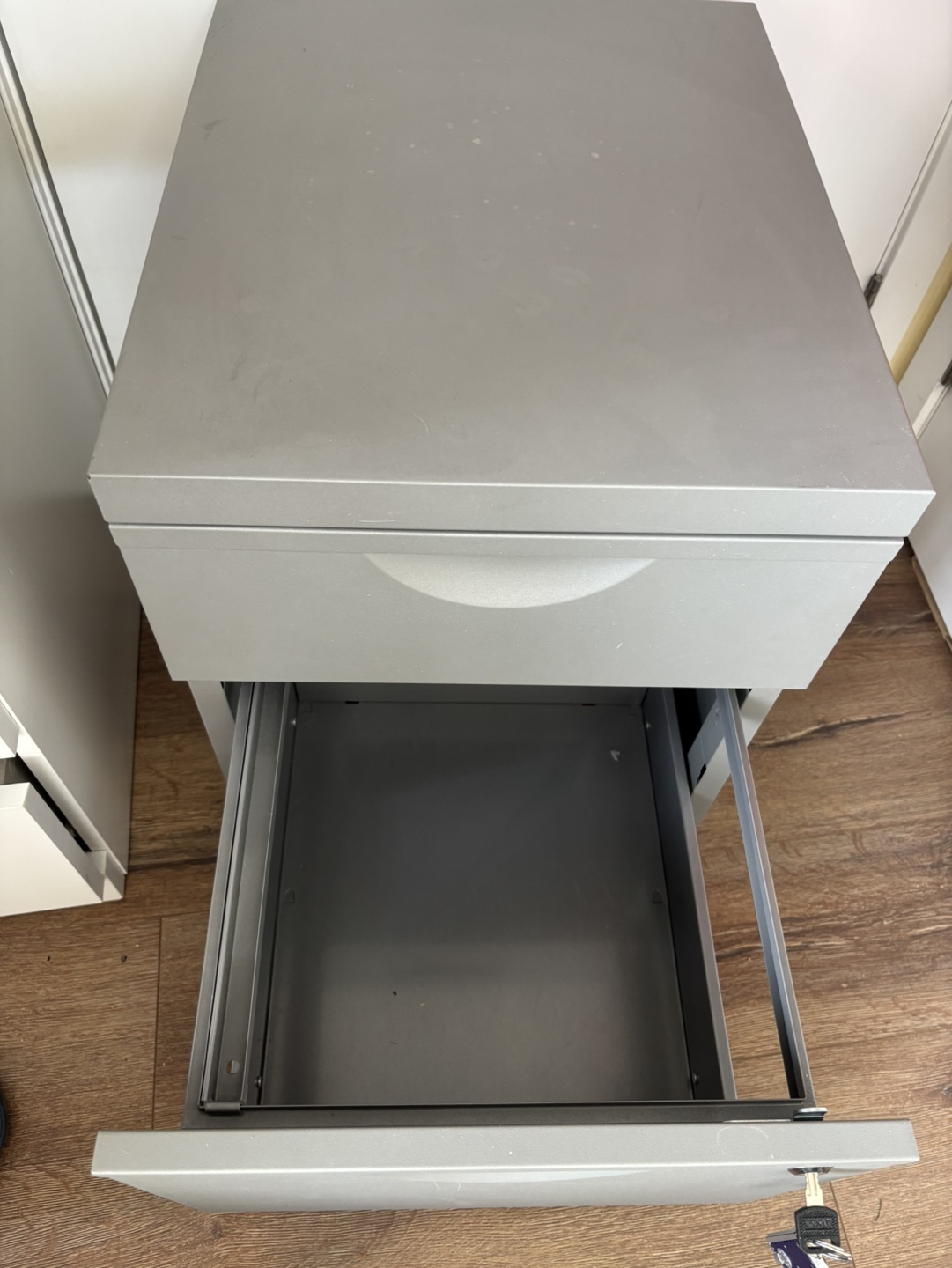 IKEA Metal Mobile Filing Cabinet with Two Drawers - photo 2
