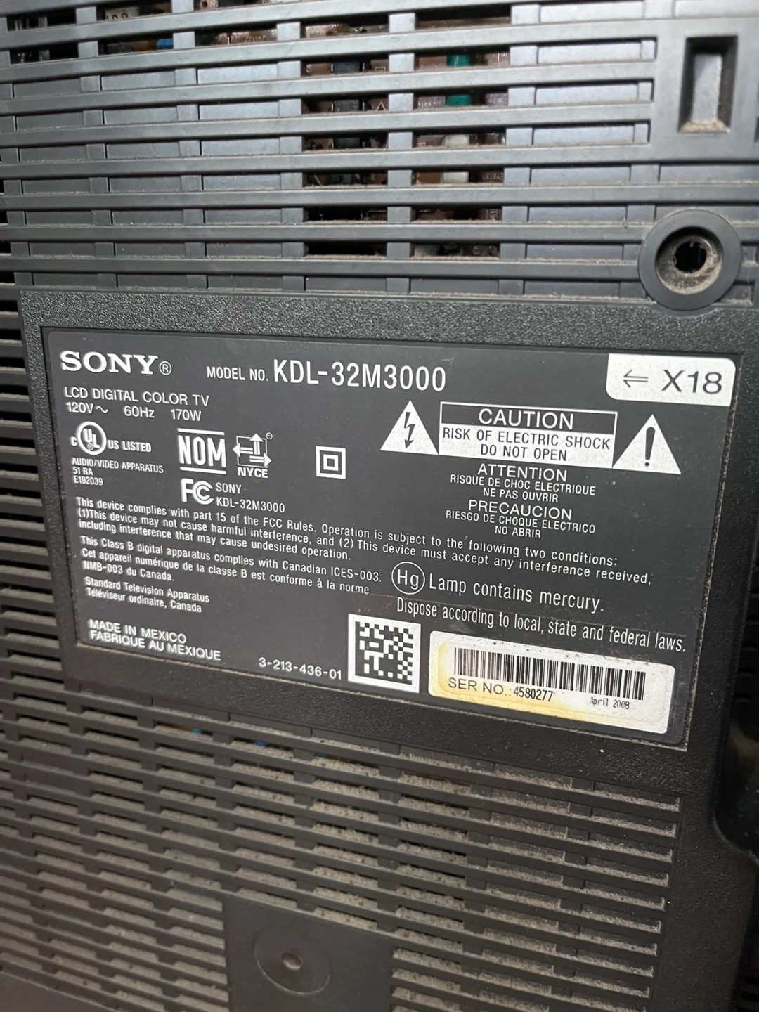 Sony Bravia 32-inch LCD TV image indicator(5)