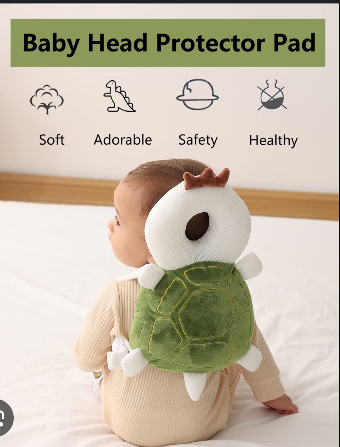 Adorable Turtle Baby Head Protector Pad - photo 2
