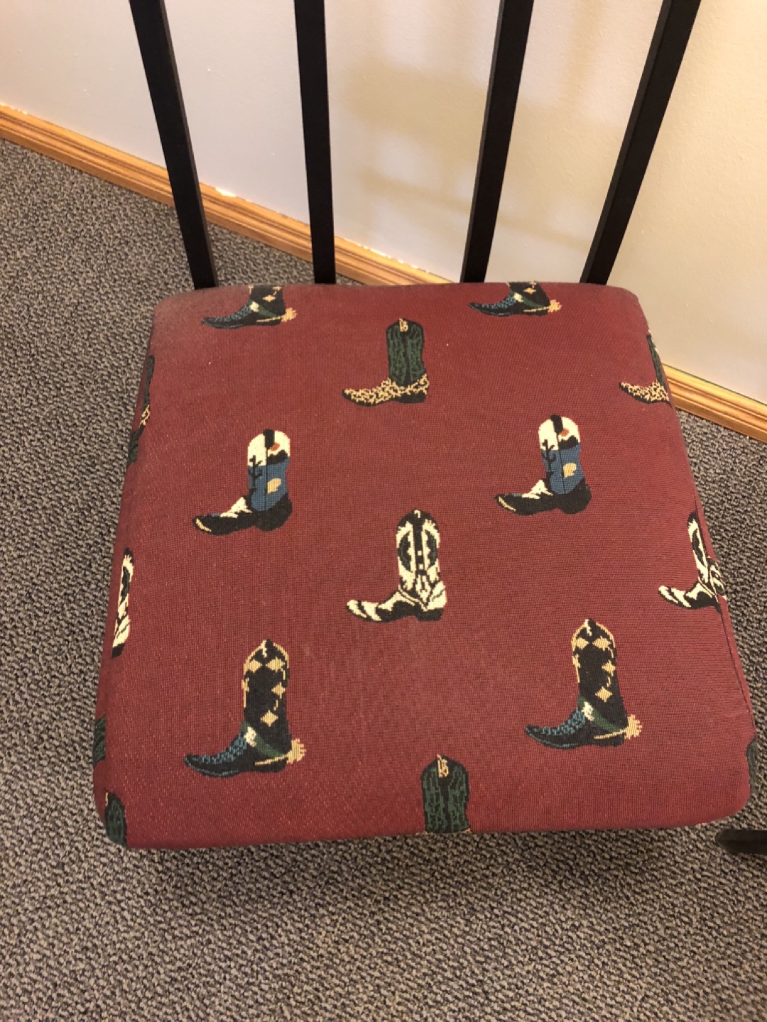 Pair of Wrought Iron Cowboy Boot Chairs