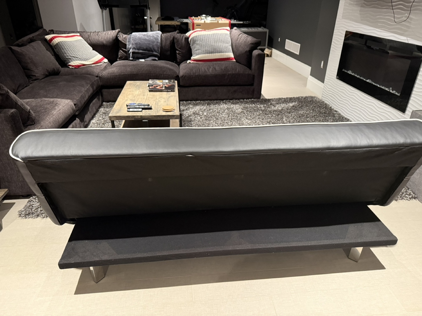 Black Futon Sofa Bed - photo 3