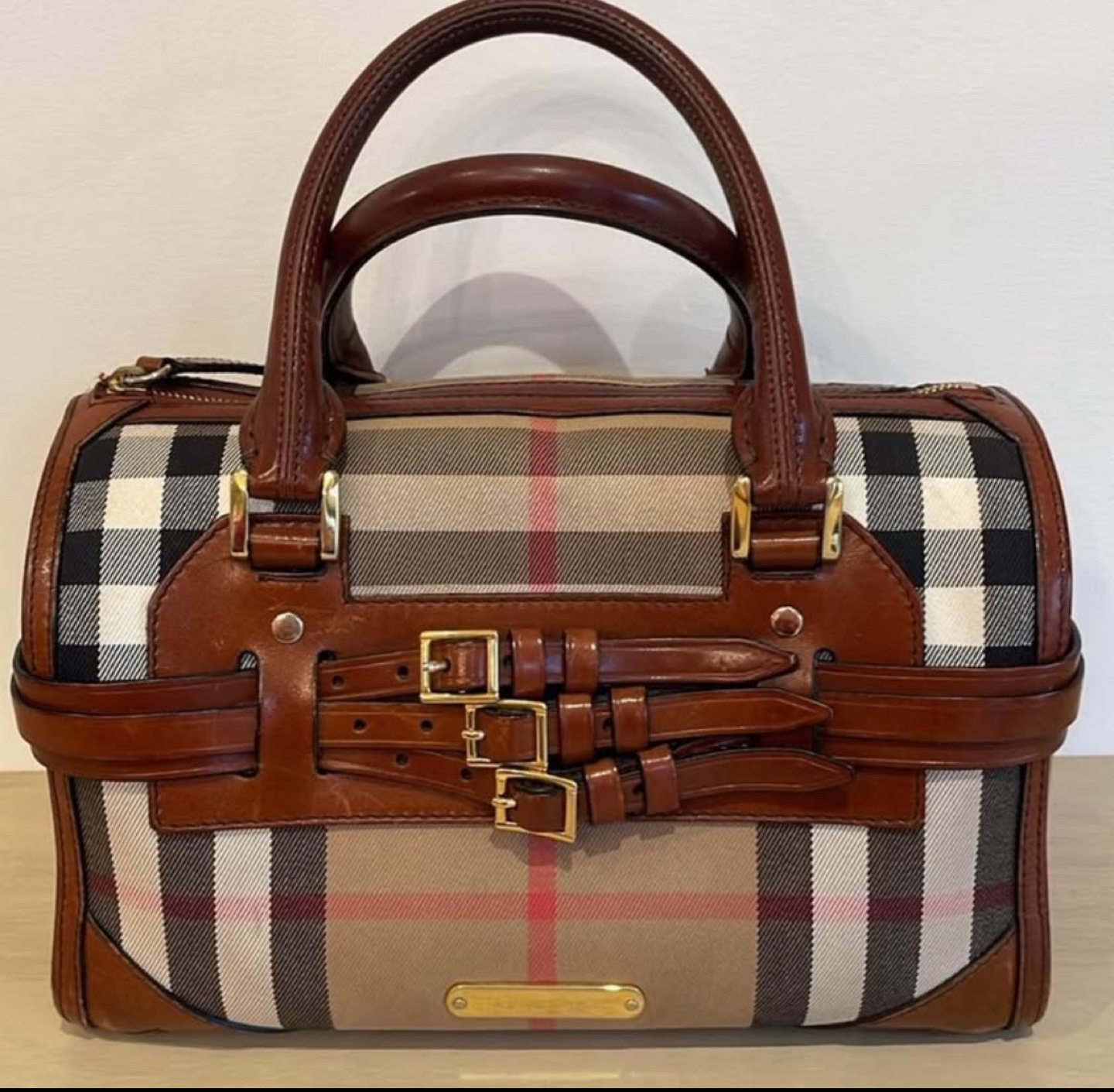 Burberry Alchester bridle bowling bag
