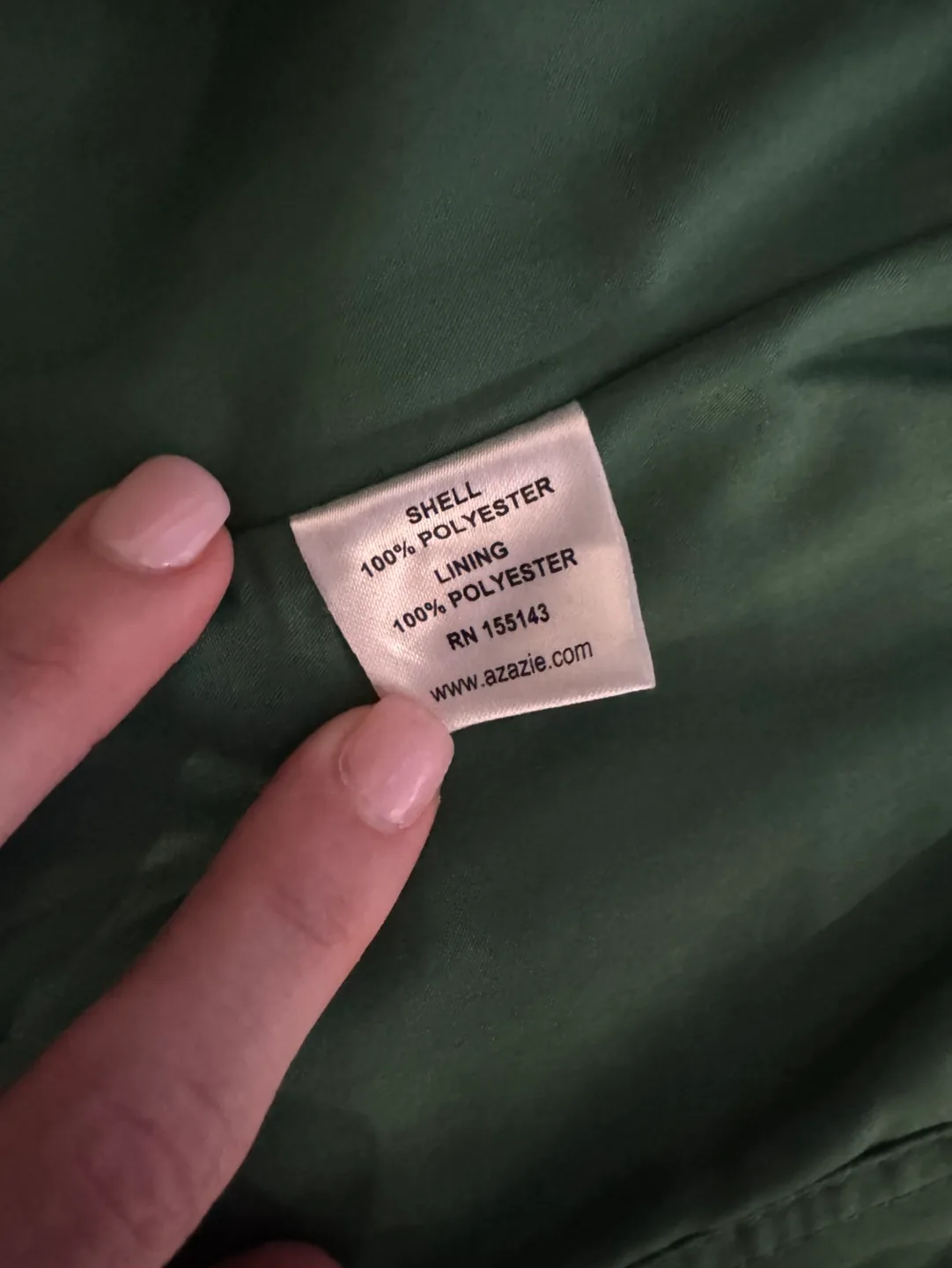 Azazie Dark Green A-Line Dress | Size 6 image indicator(7)