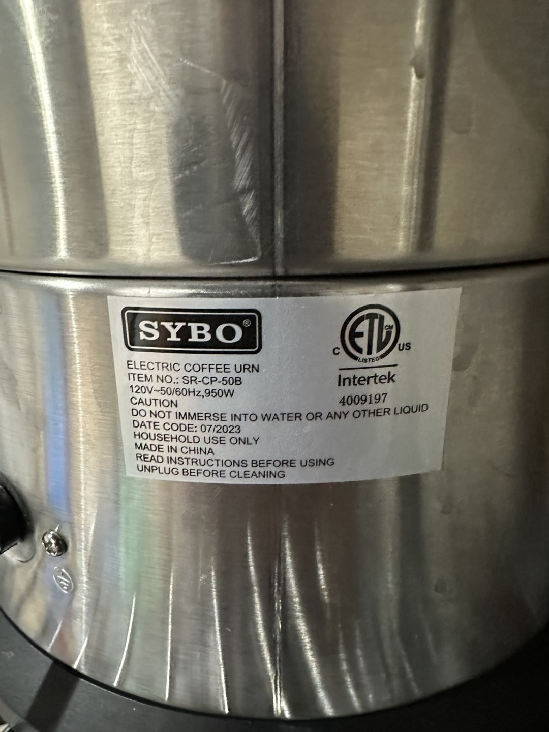 SYBO Electric Coffee Urn - Stainless Steel - photo 2
