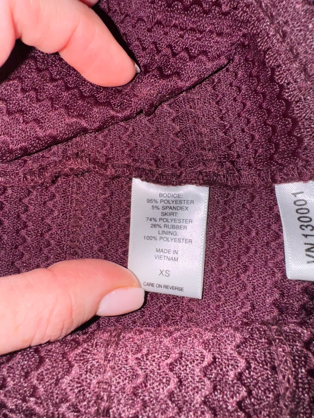 New York & Company Fit and Flare Burgundy Dress | Size XS image indicator(7)