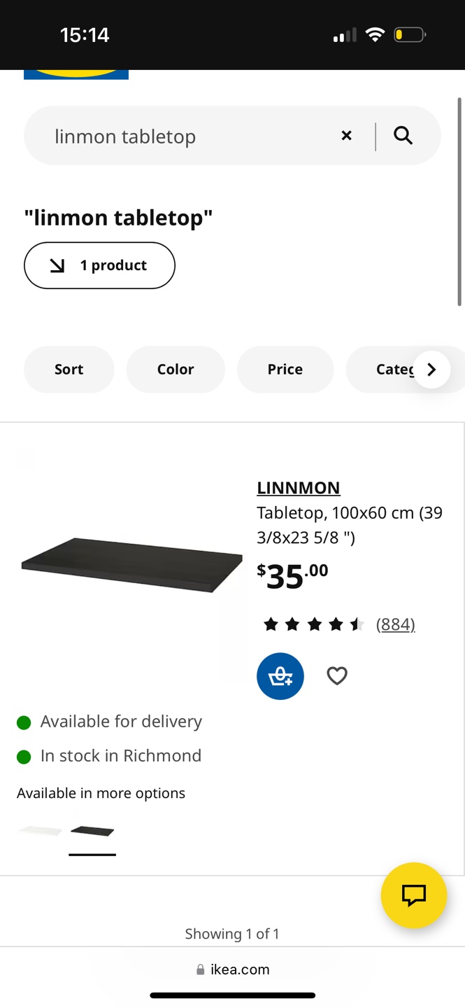 IKEA LINNMON Tabletop and legs - Blueish Dark Grey, - photo 2