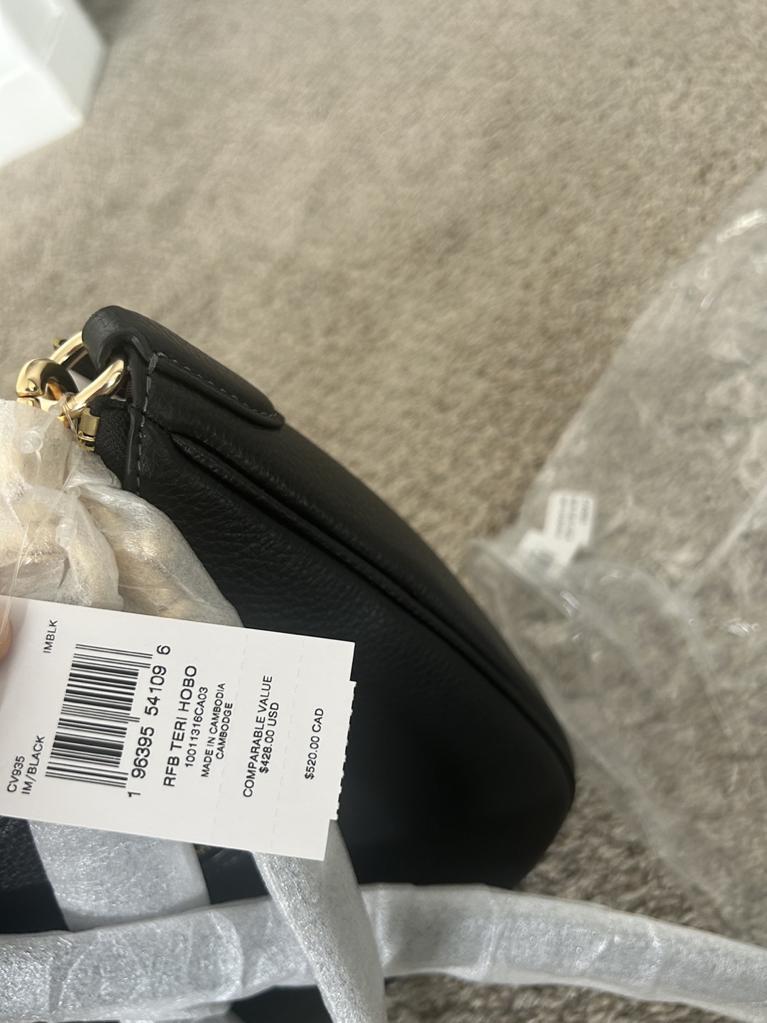 Coach Teri Hobo Bag - Black/Gold - photo 3