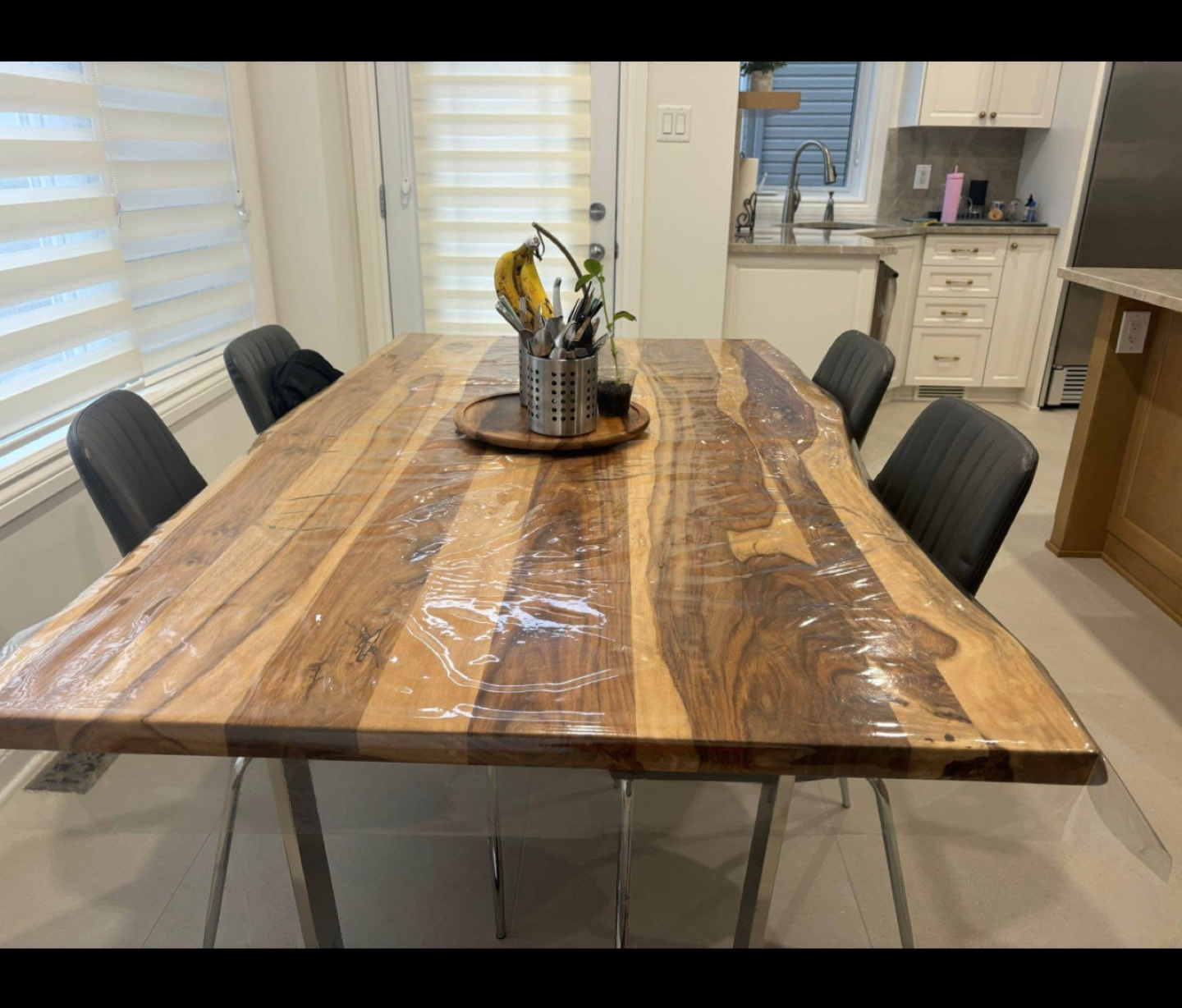 Live Edge Dining Table with Metal Legs - photo 2