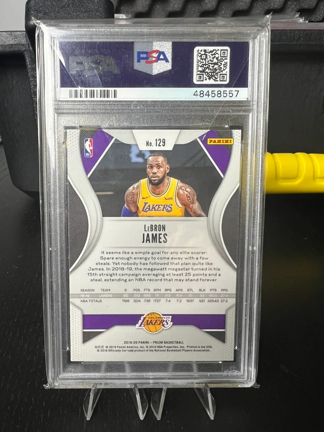 2019 Panini Prizm LeBron James #129 PSA 10 Gem Mint image indicator(2)