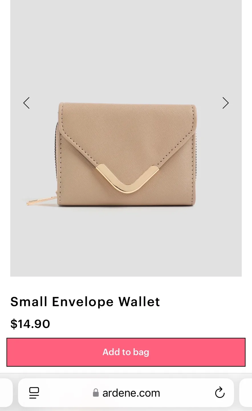 Ardene - Beige Small Envelope Wallet (new) #freecycle image indicator(6)
