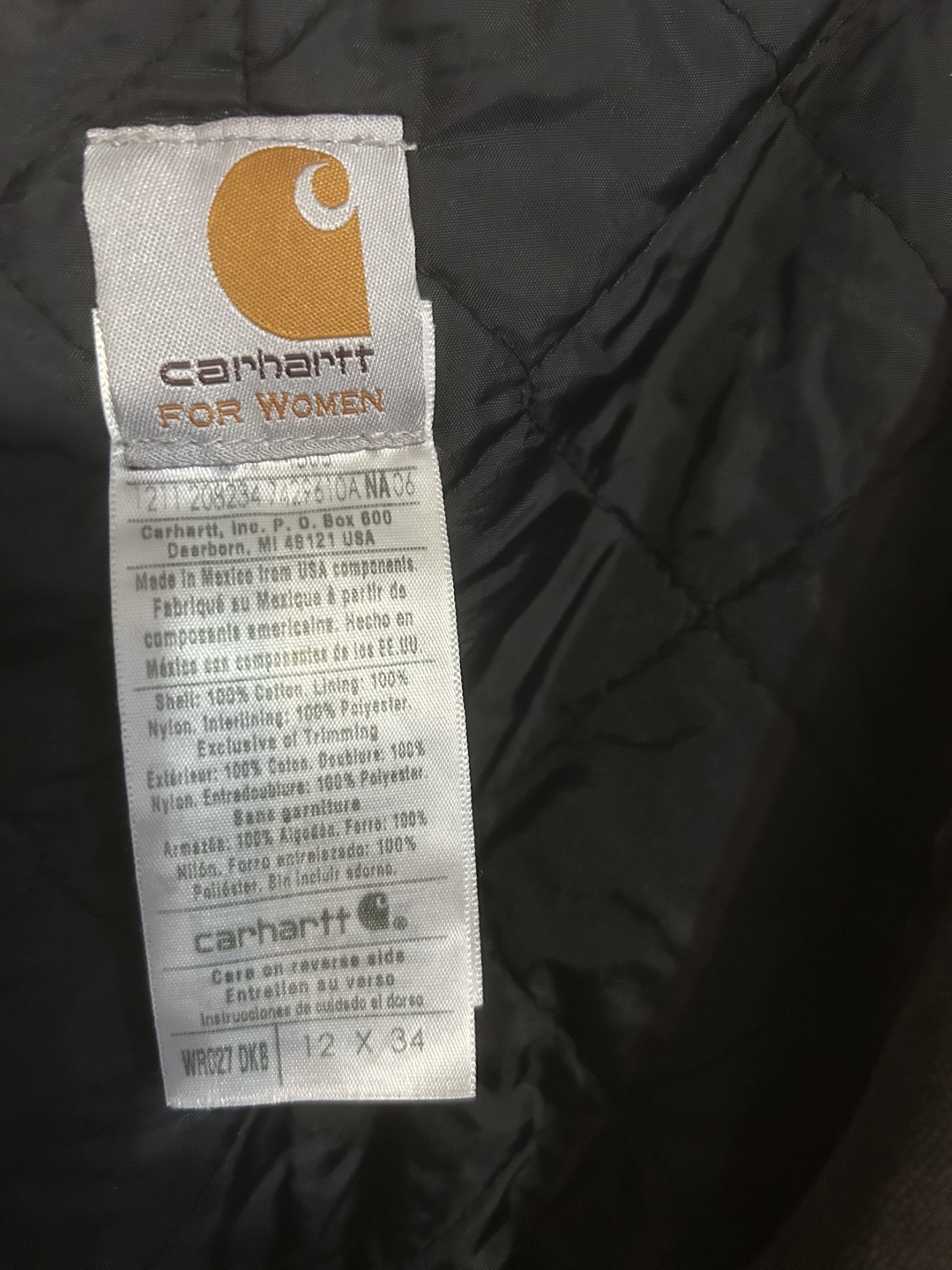 Carhartt Women's Brown Hooded Jacket & Bib Overalls Set - Size M - photo 4