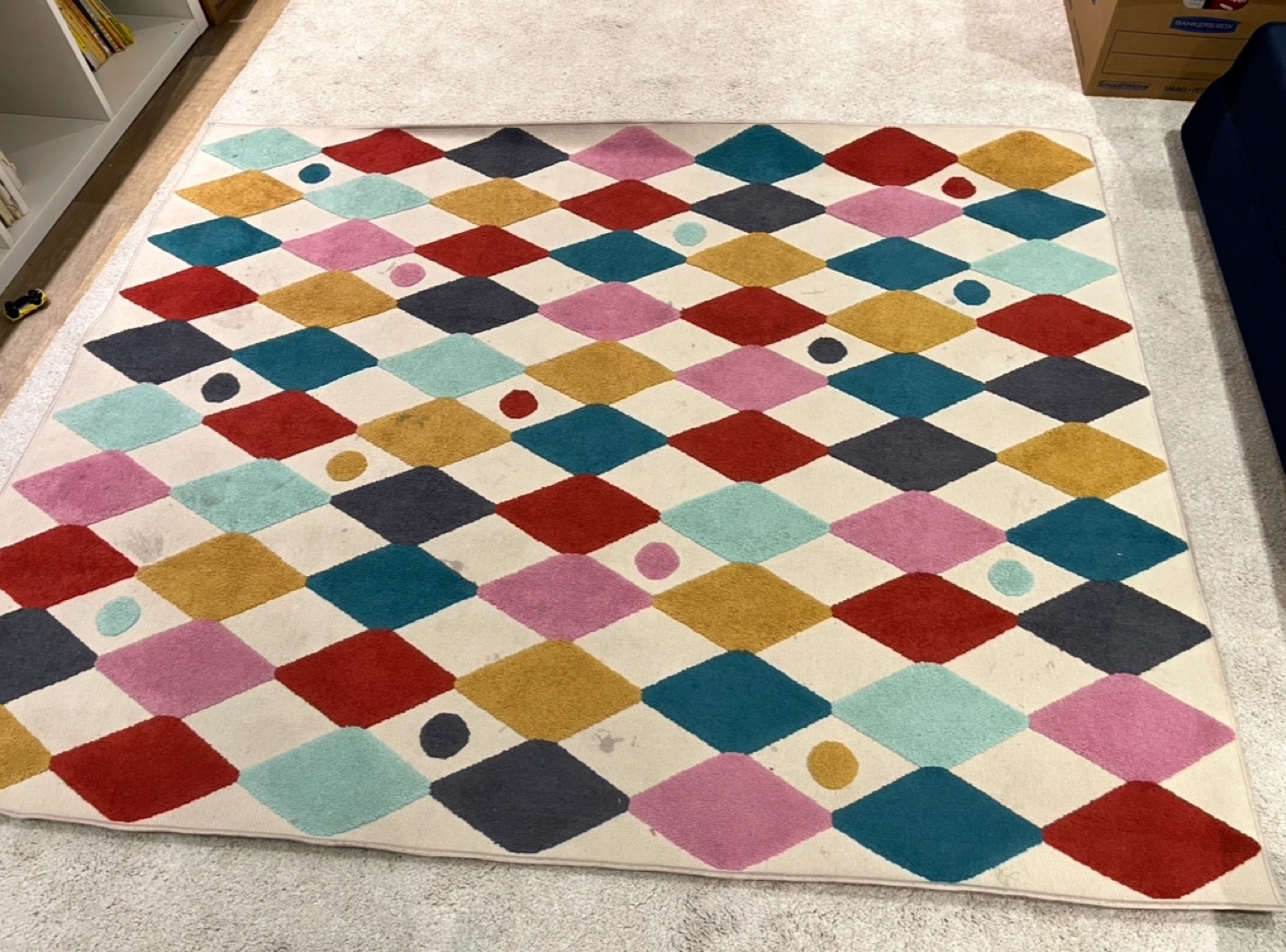 IKEA BUSENKEL Rug - Harlequin Pattern, Multicolour - photo 2