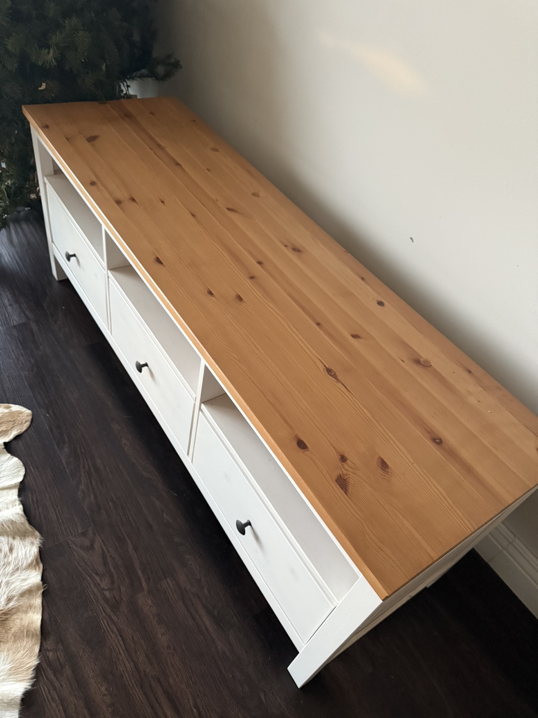 IKEA HEMNES TV Bench - White Stain/Light Brown - photo 3
