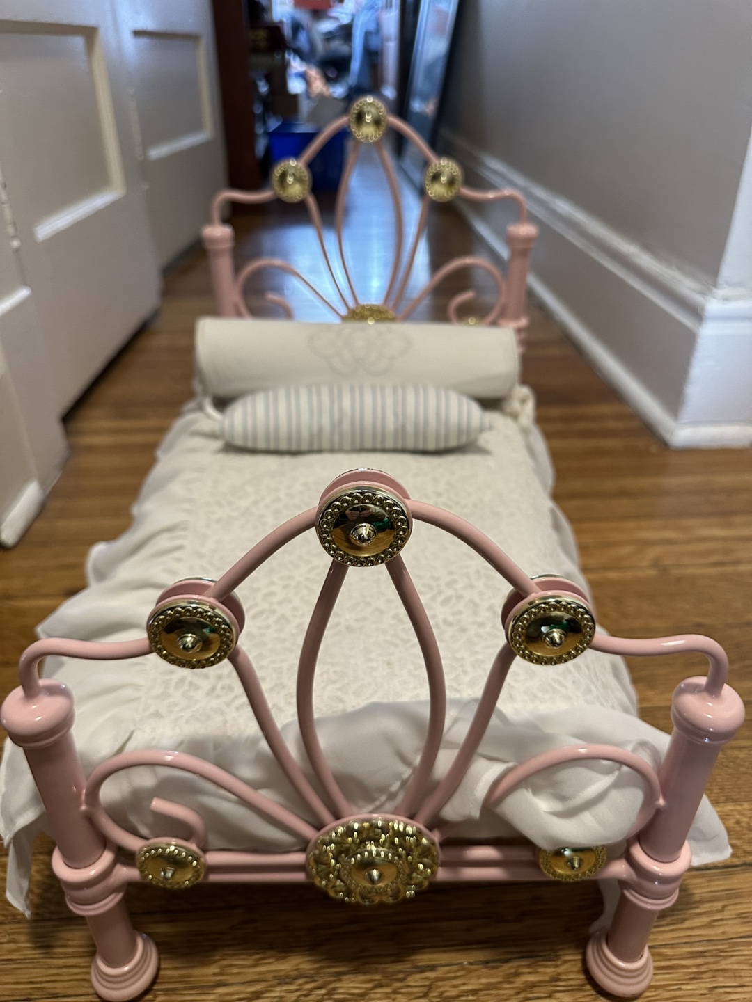 American Girl Rebecca Doll Bed - Pink Metal Frame
