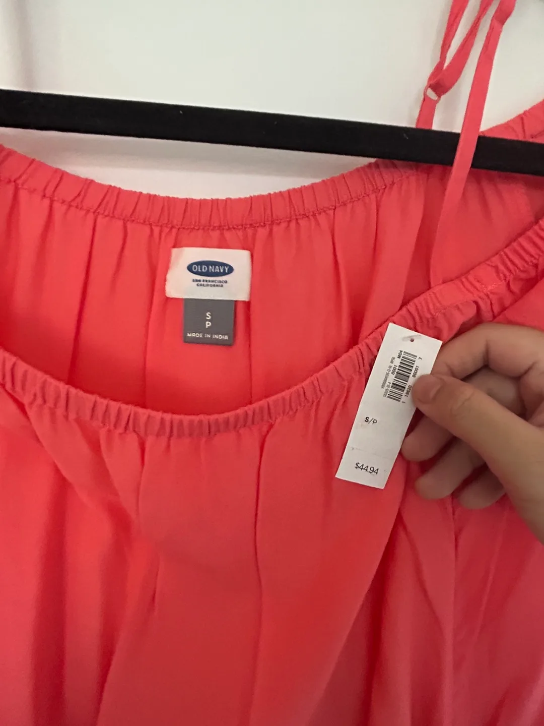 Old Navy Coral Off-the-Shoulder Eyelet Dress - Size Small image indicator(3)