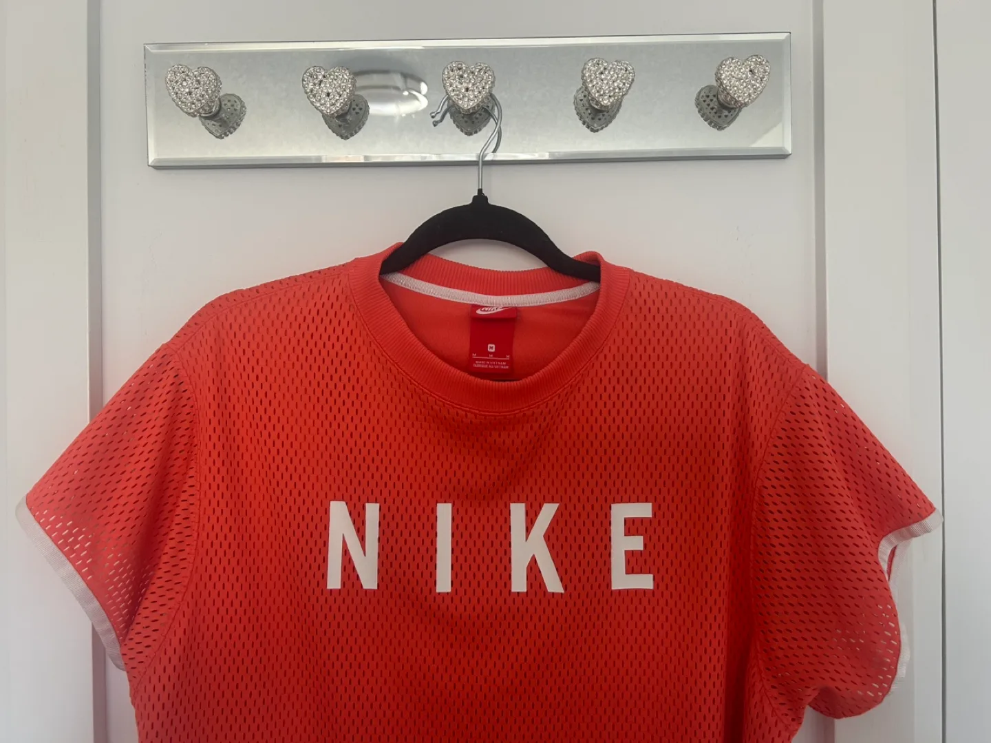 Nike Women's Medium Orange Mesh T-Shirt Dress image indicator(2)
