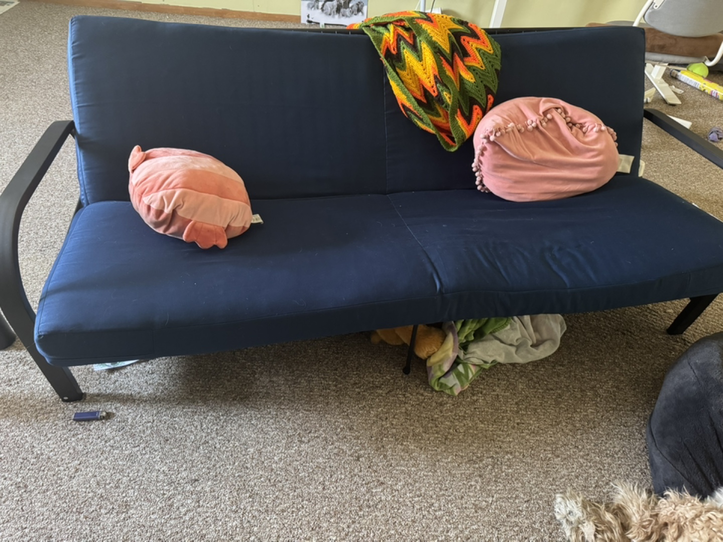 Navy Blue Futon Couch