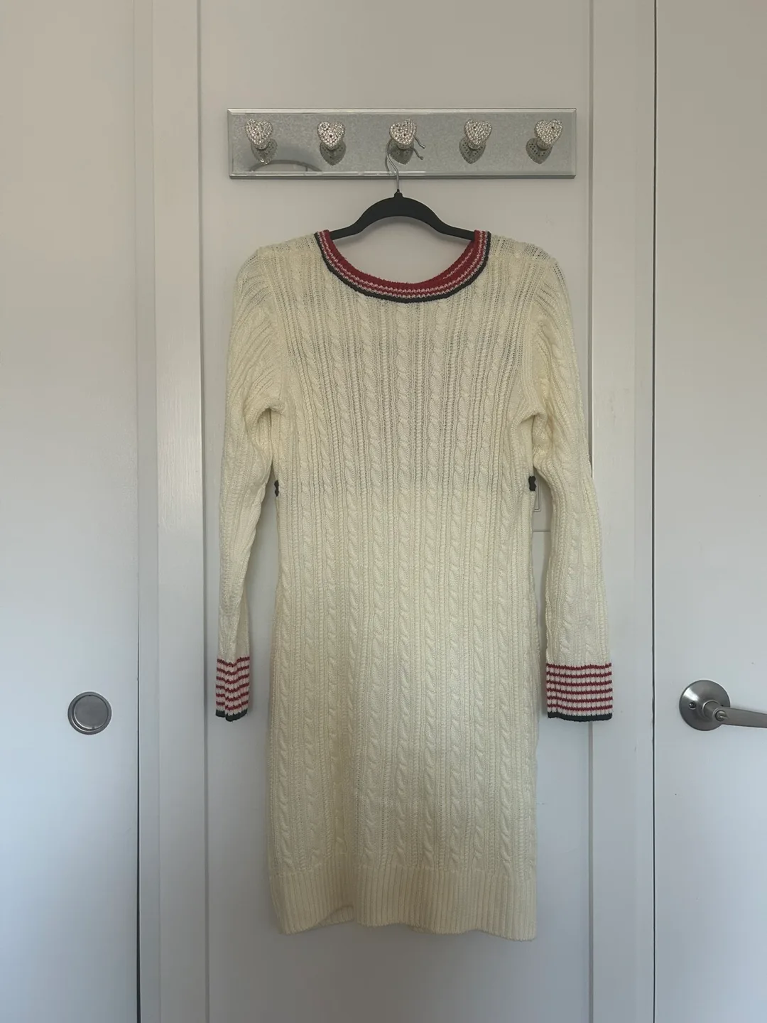 Tommy Hilfiger Cream Knit Sweater Dress image indicator(3)