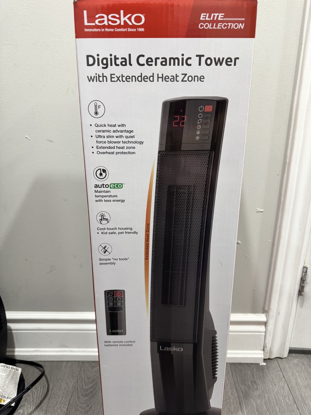 Lasko Digital Ceramic Tower Heater with Extended Heat Zone - photo 4