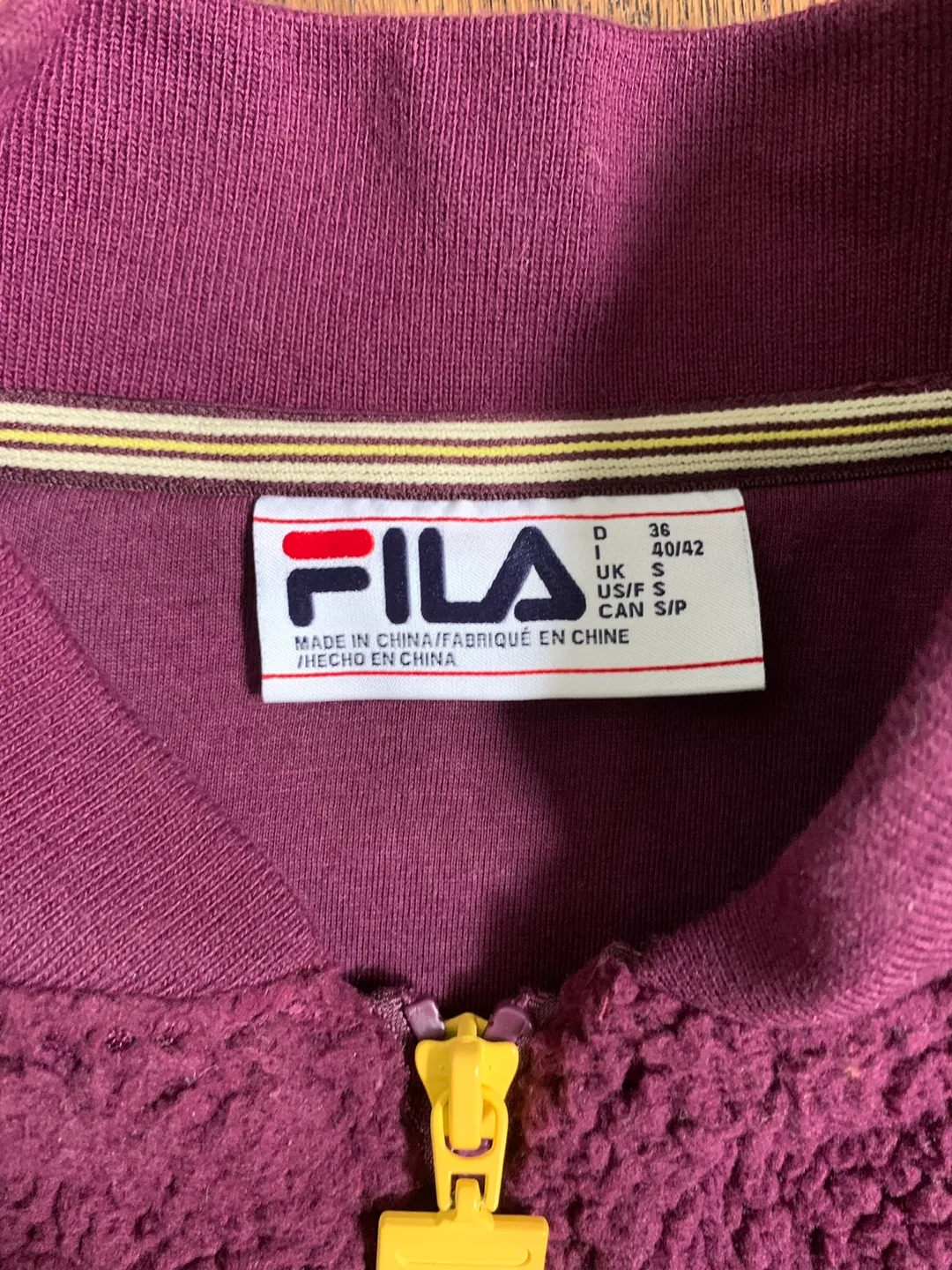 Fila Women's Purple Sherpa Zip-Up Jacket Size Small image indicator(3)