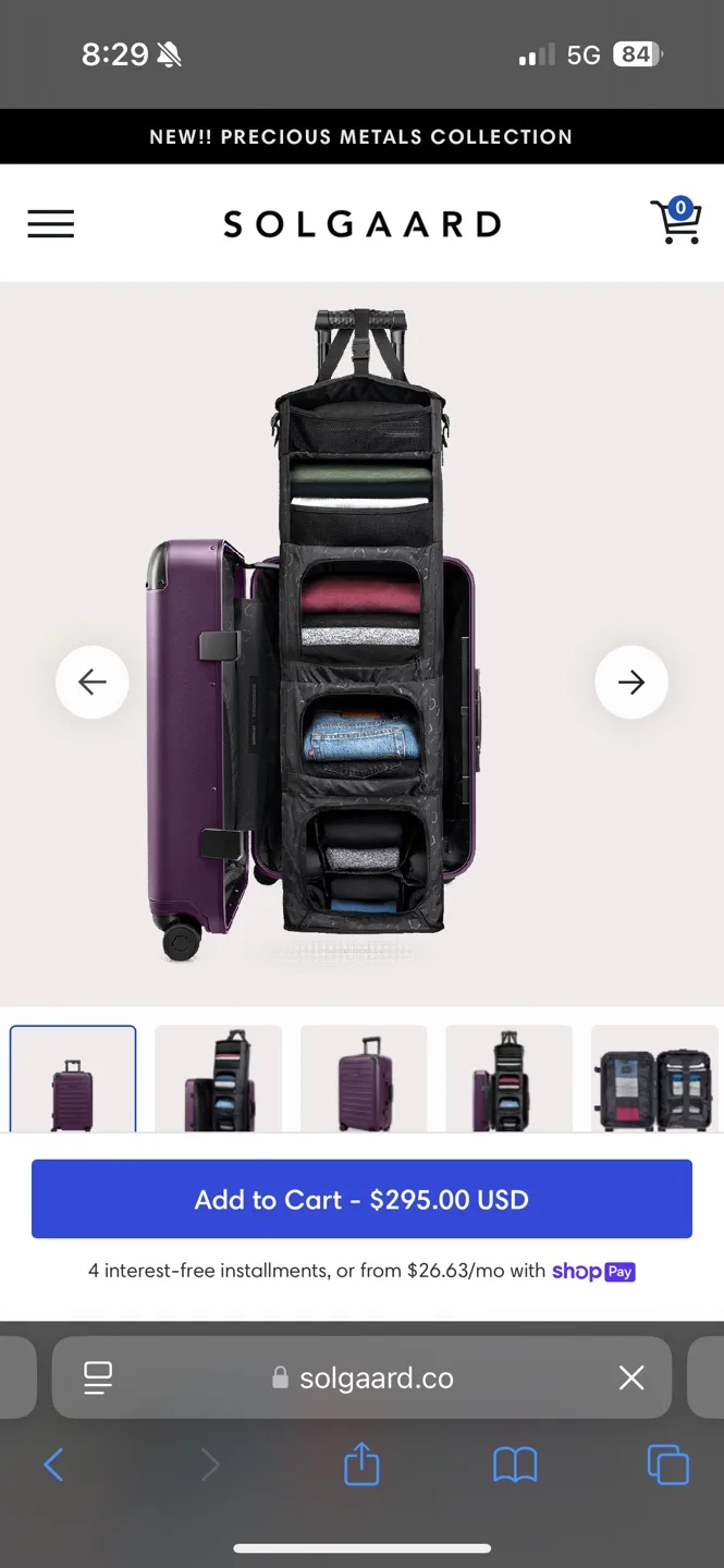 22” Solgaard Carry-on luggage- Purple image indicator(2)