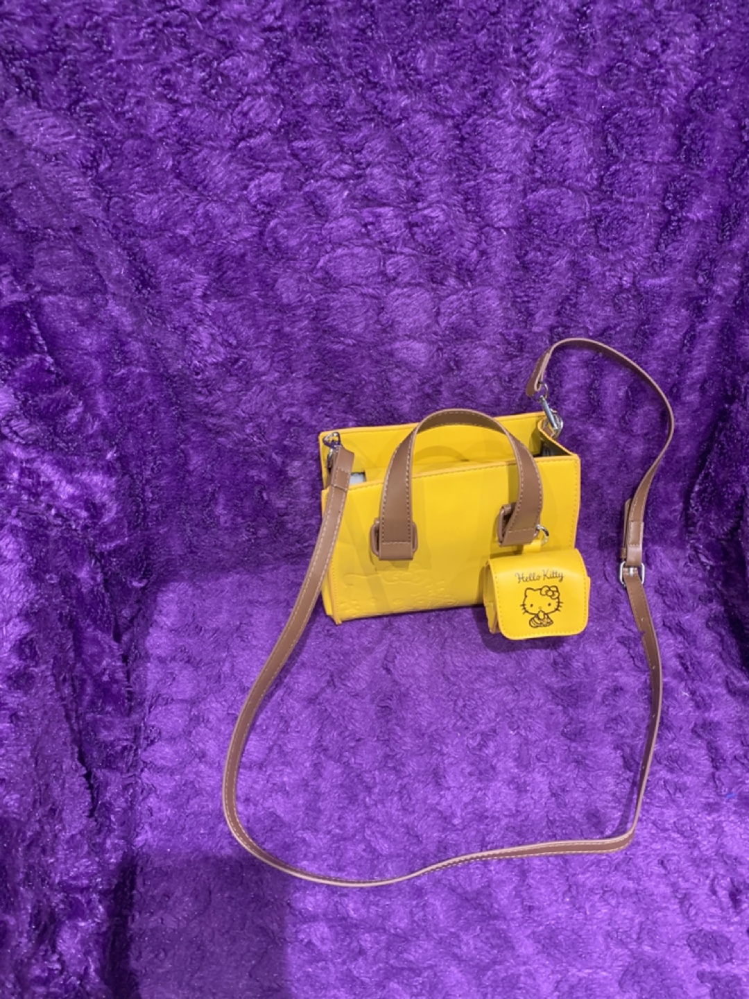 Hello Kitty Yellow Handbag with Shoulder Strap