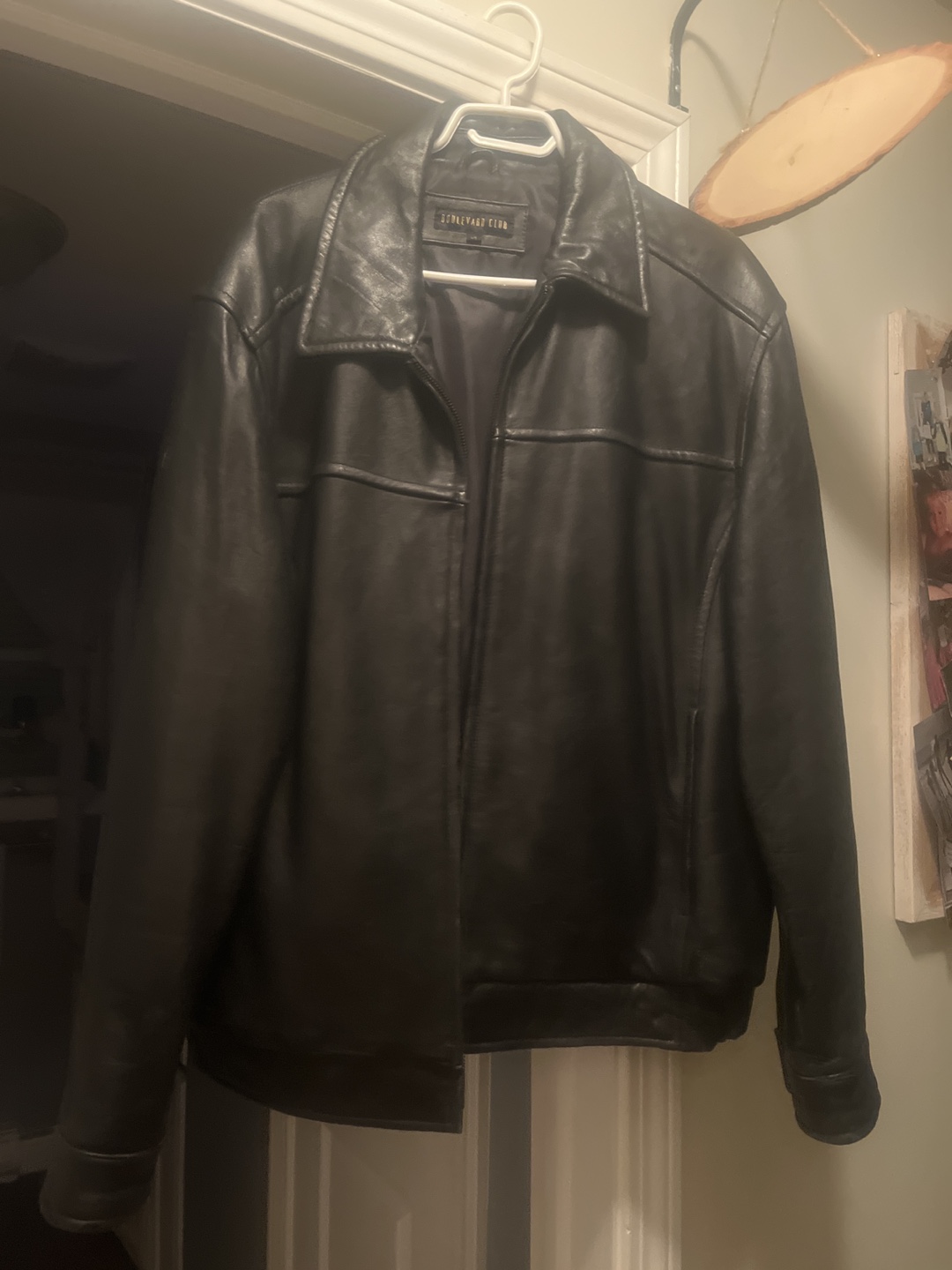 Men's Boulevard Club Black Leather Jacket