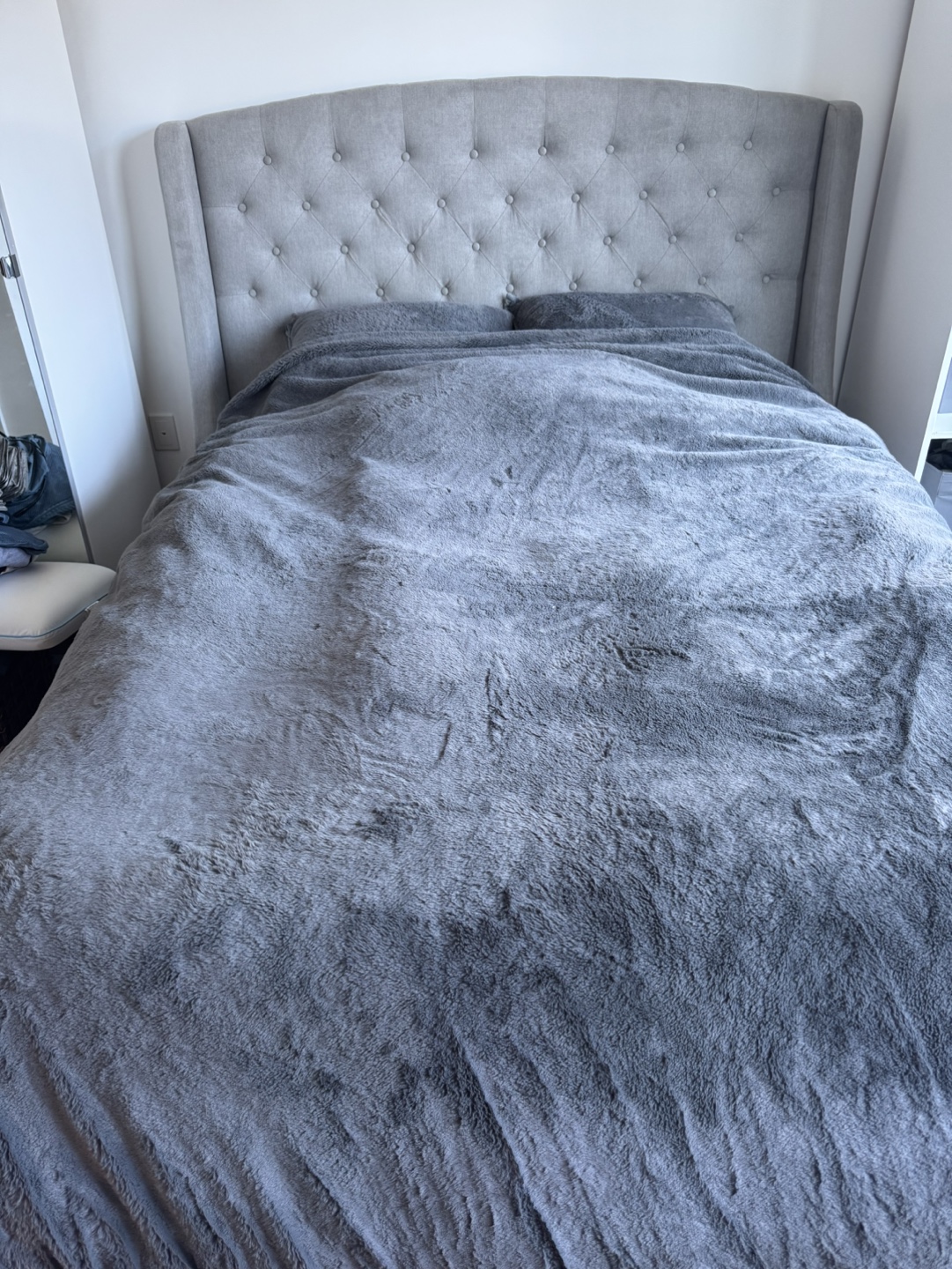 Queen Upholstered Bed Frame with Storage
