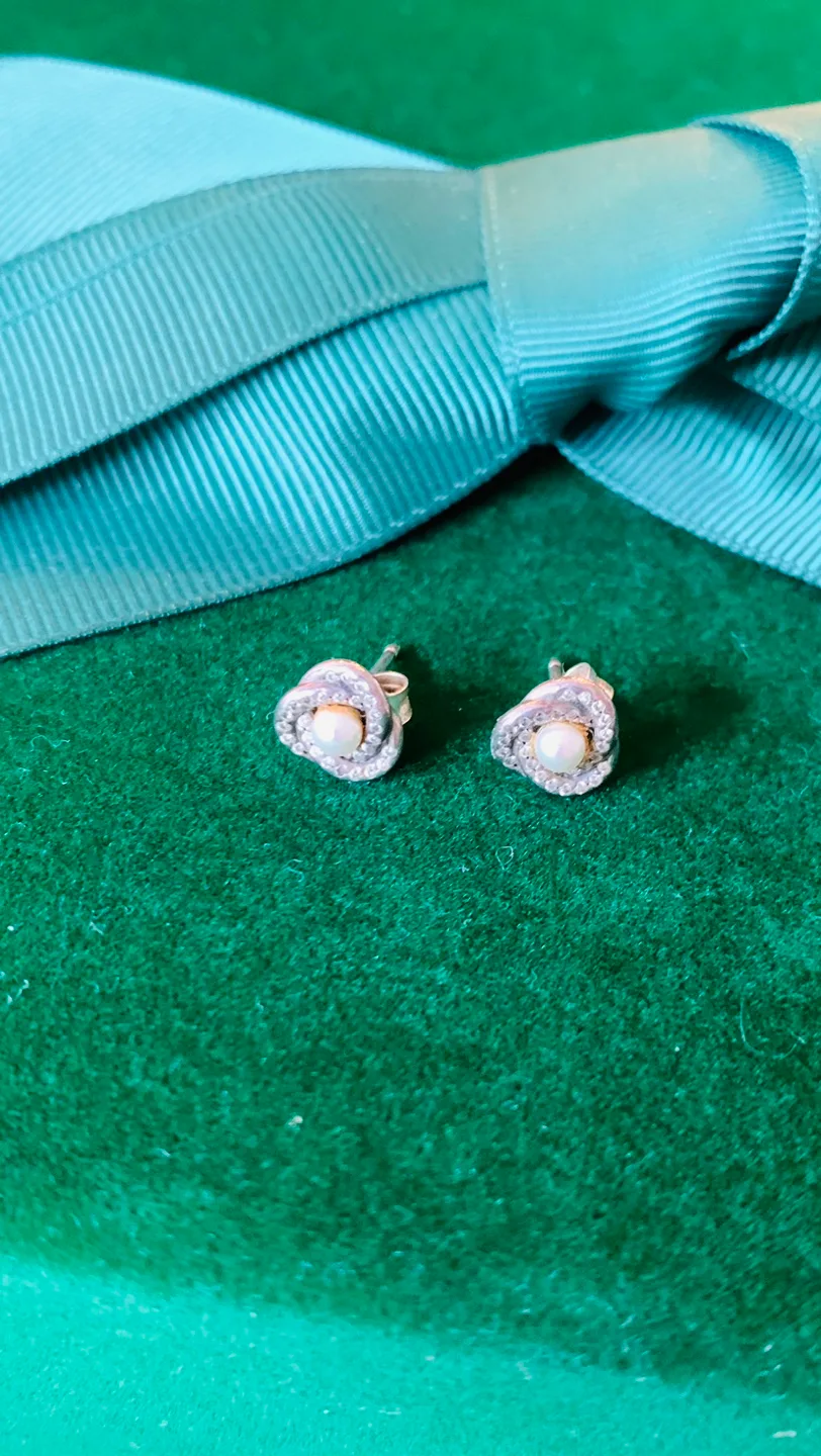 Pandora Cultured Pearls Sterling Silver Encircled Earrings image indicator(3)