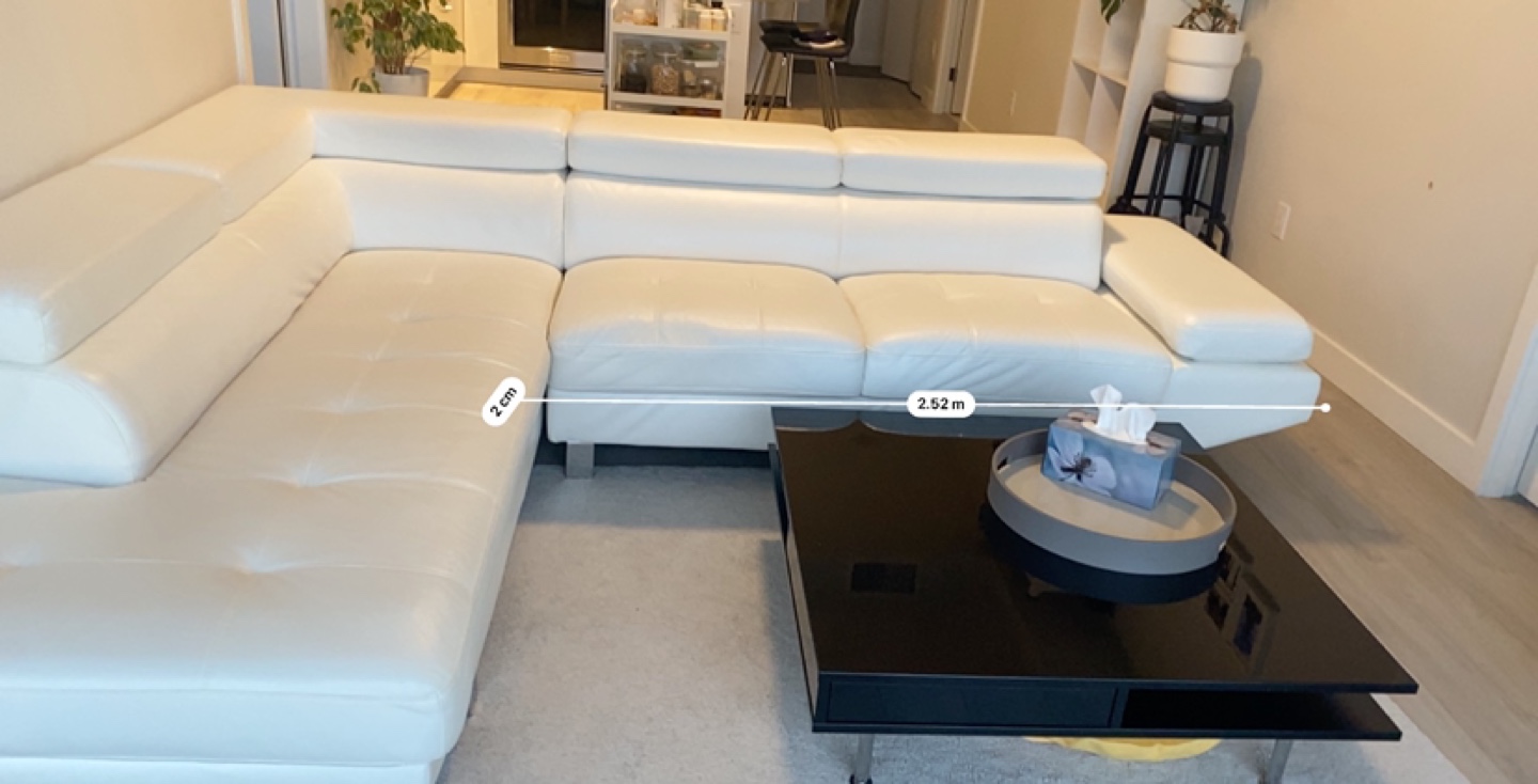 White Leather Sectional Sofa with Chaise Lounge - photo 4