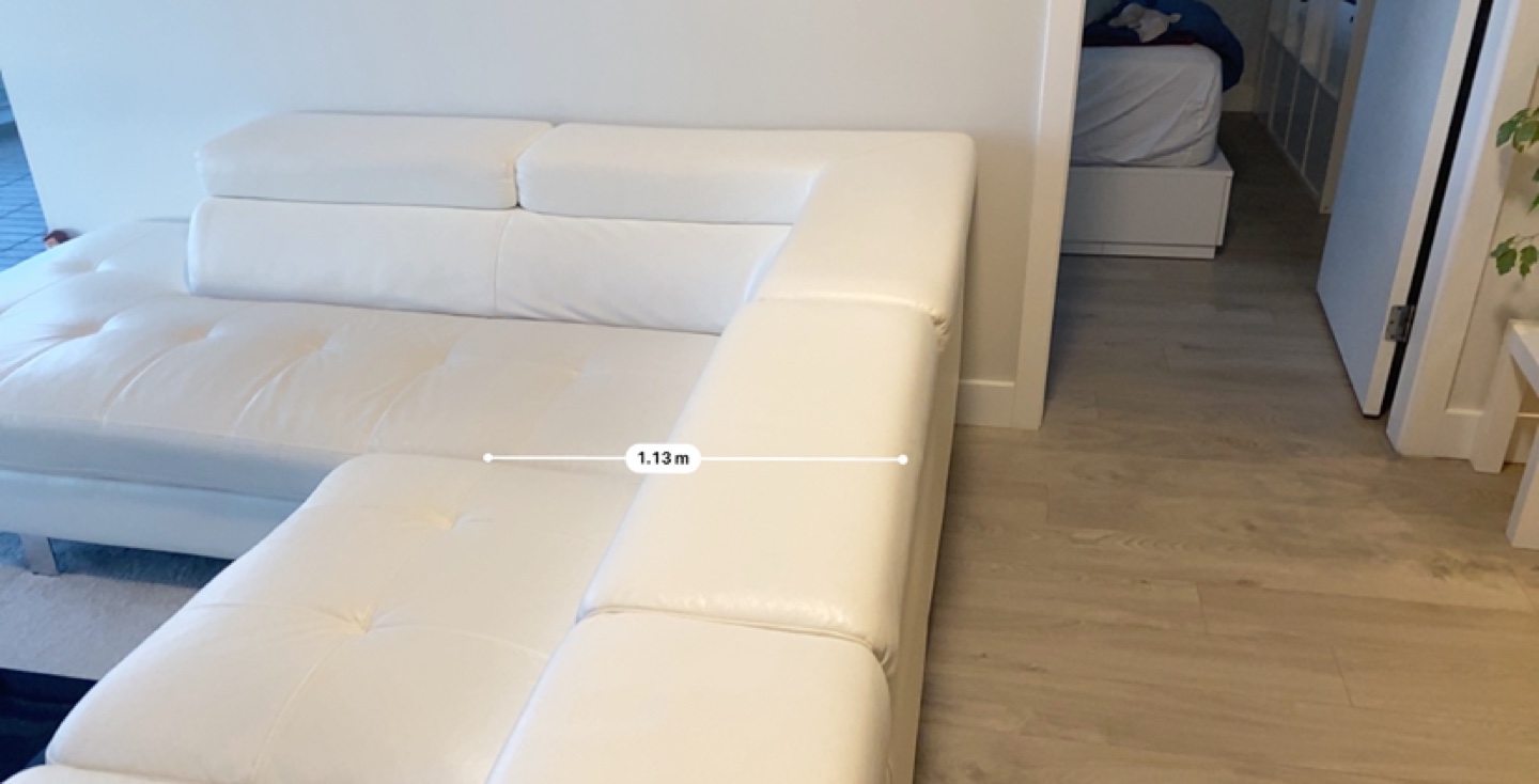White Leather Sectional Sofa with Chaise Lounge - photo 3