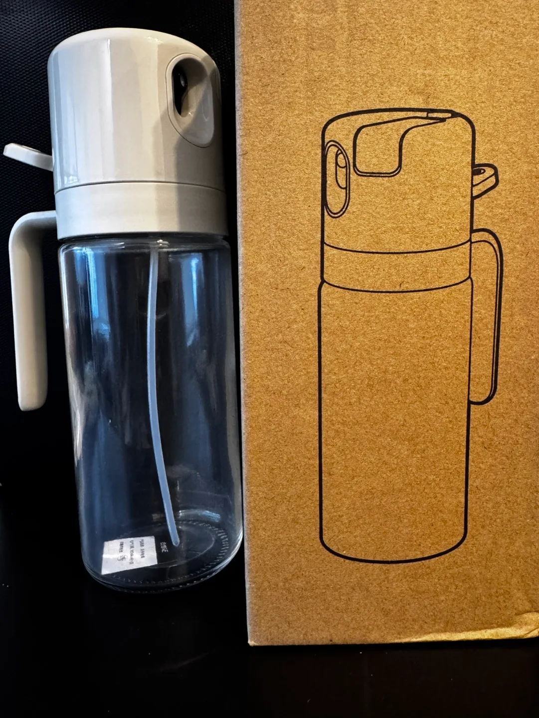 Glass Oil Dispenser Bottle with Handle image indicator(2)