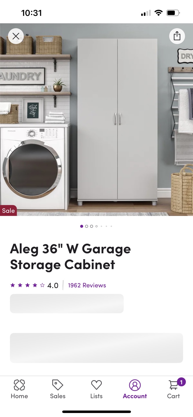 Aleg 36" W Garage Storage Cabinet - Grey - photo 4
