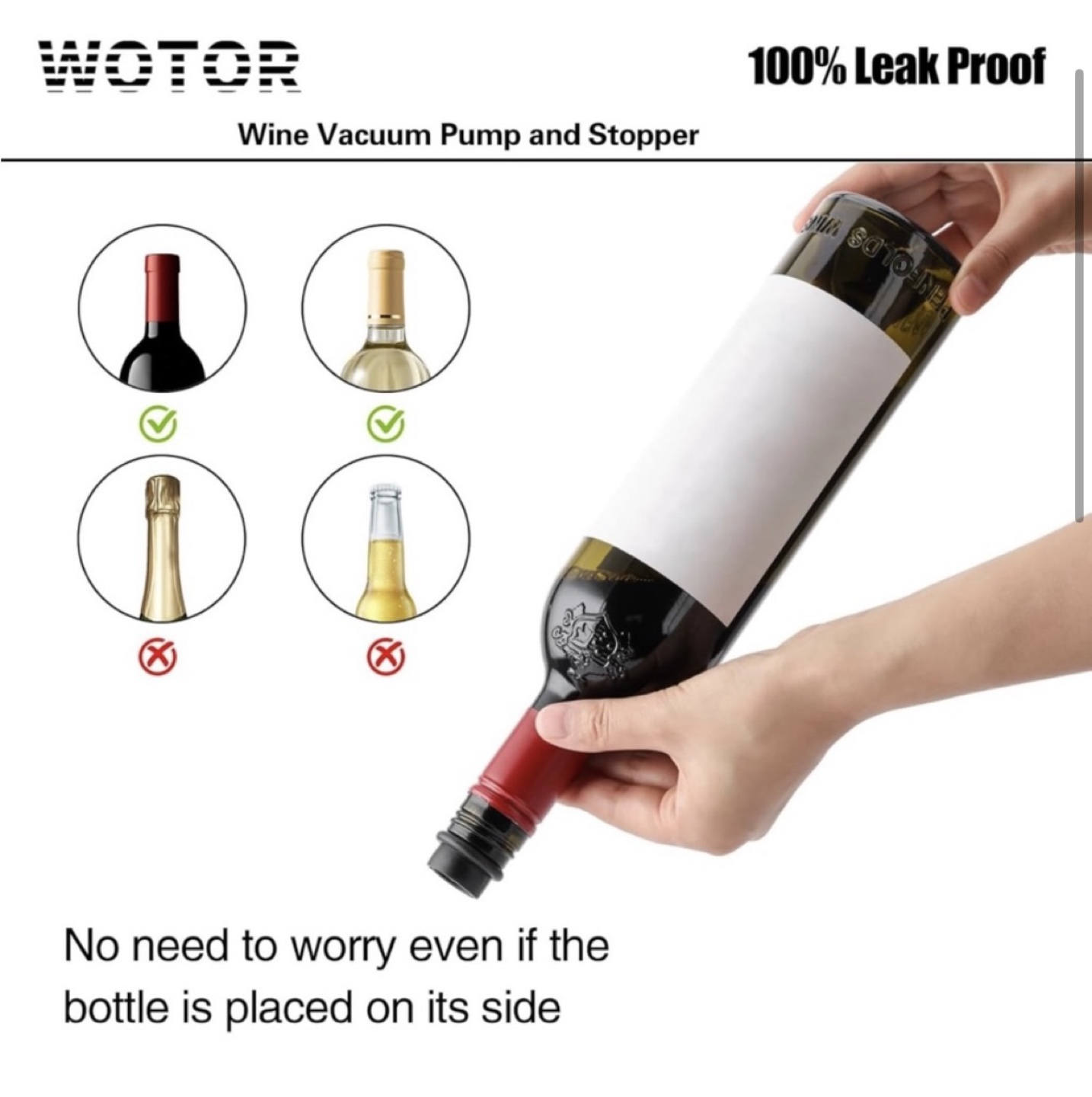 Rotor Vacuum Wine Pump with 4 Stoppers - photo 3