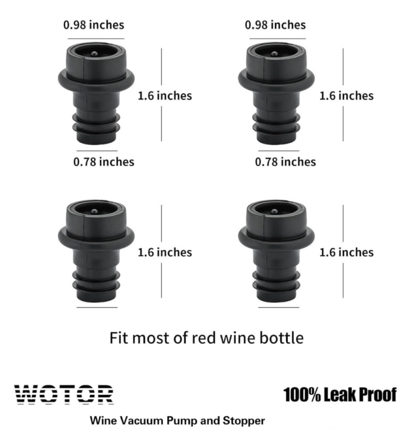 Rotor Vacuum Wine Pump with 4 Stoppers - photo 2