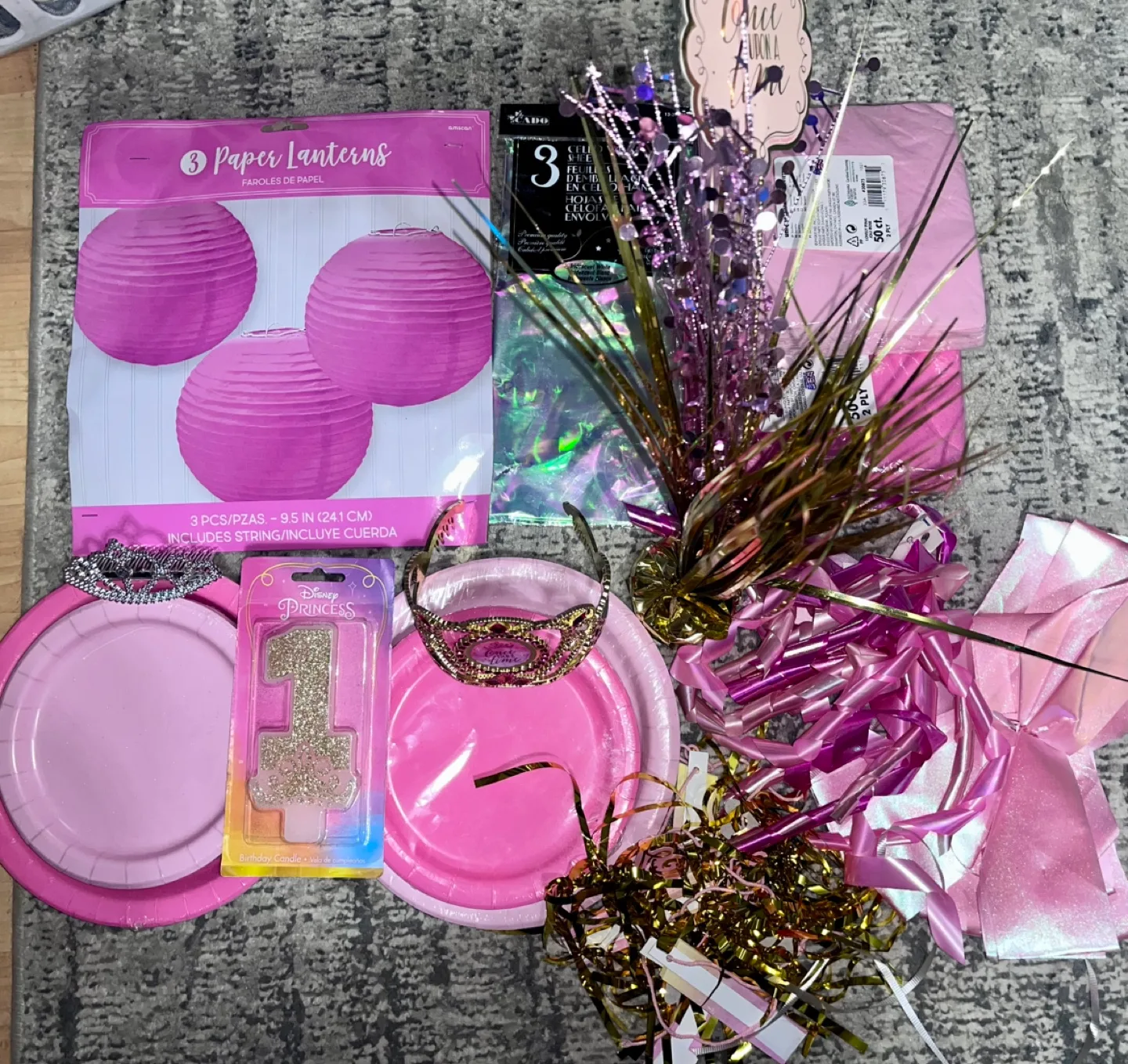 Pink Princess Birthday Party Supplies Bundle image indicator(3)