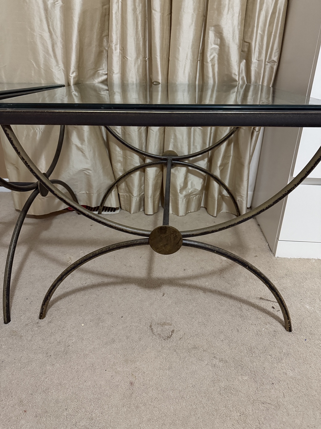 Pair of Glass Top Accent Tables - photo 2