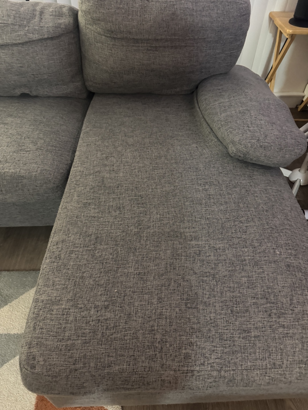 Grey Fabric Sectional Sofa 107.5” Wide - photo 2