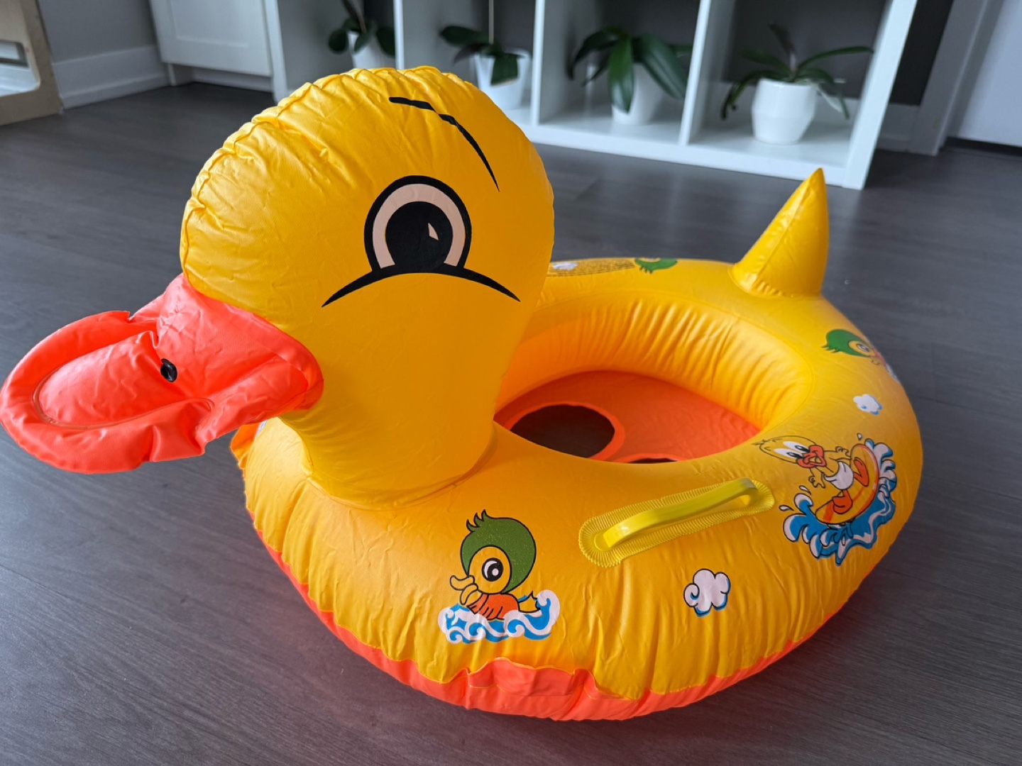 Adorable Yellow Duck Inflatable Baby Swim Ring