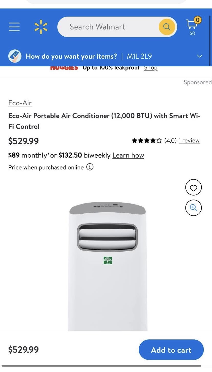 Eco-Air 12000 BTU Portable Air Conditioner with Wifi - photo 5